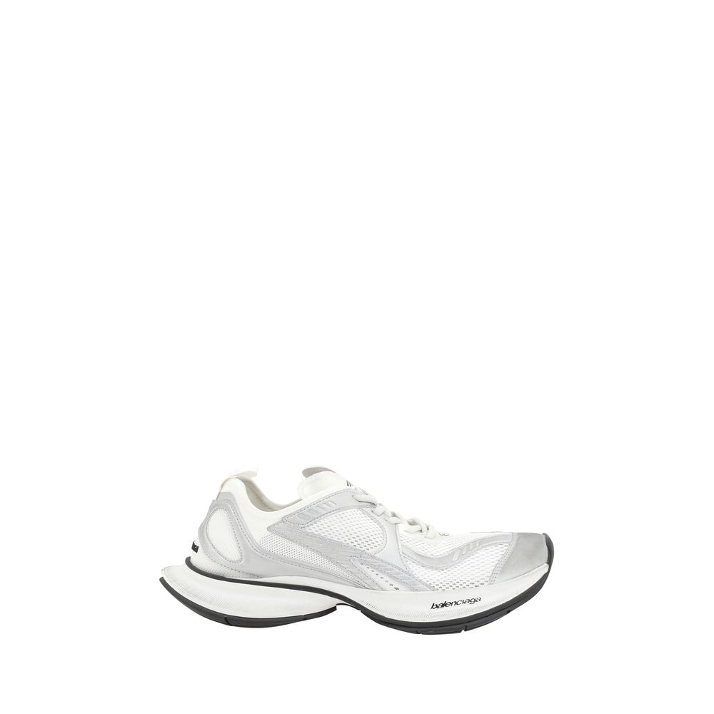 White Polyethylene Athletic Sneakers - ventzia