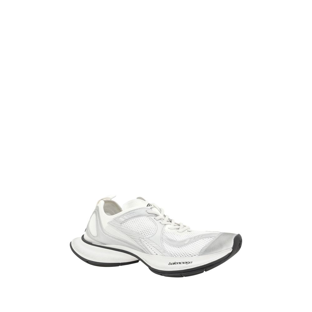 White Polyethylene Athletic Sneakers - ventzia