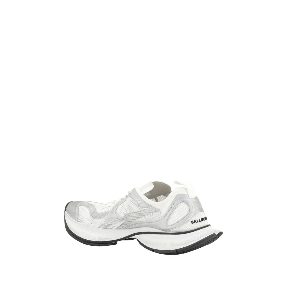 White Polyethylene Athletic Sneakers - ventzia
