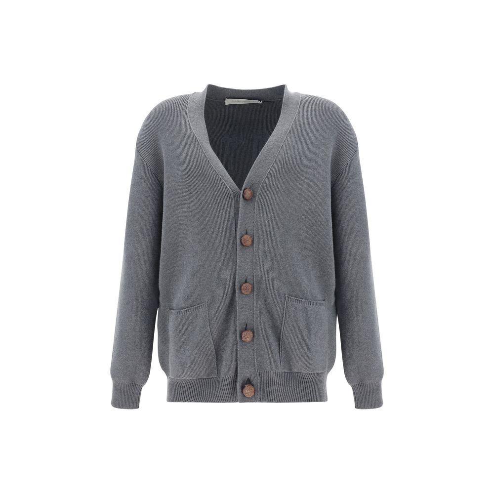 Gray Cotton Cardigan - ventzia