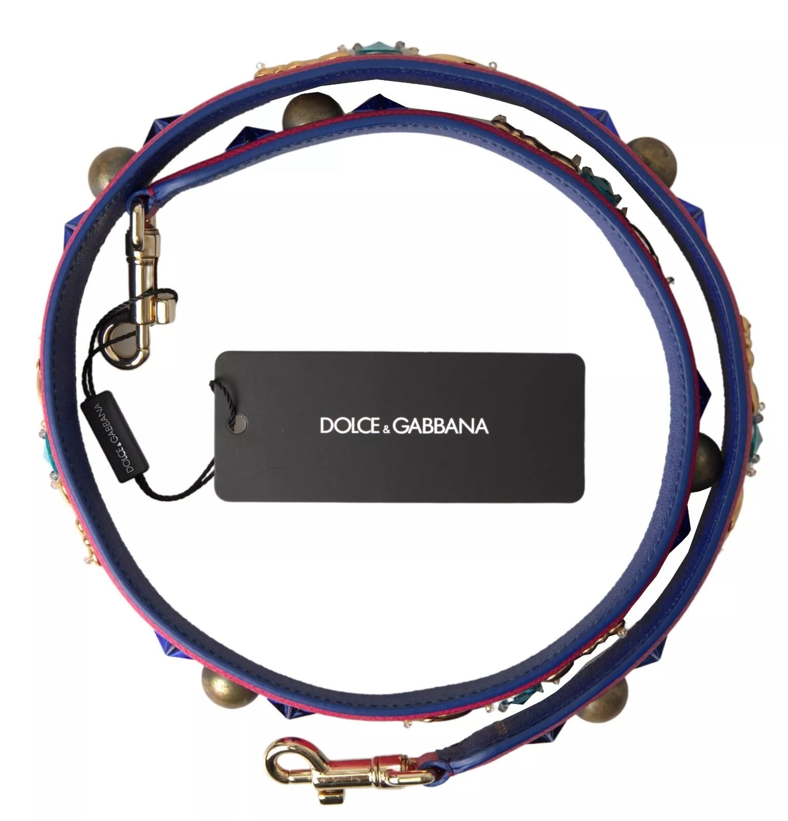 Pink Exotic Leather Studded Shoulder Strap - ventzia