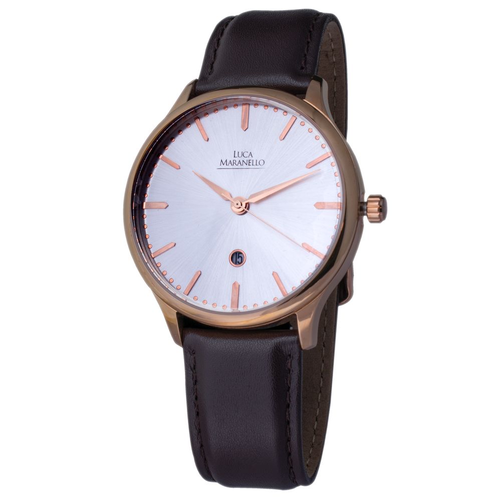 Brown Leather Dress Watch - ventzia