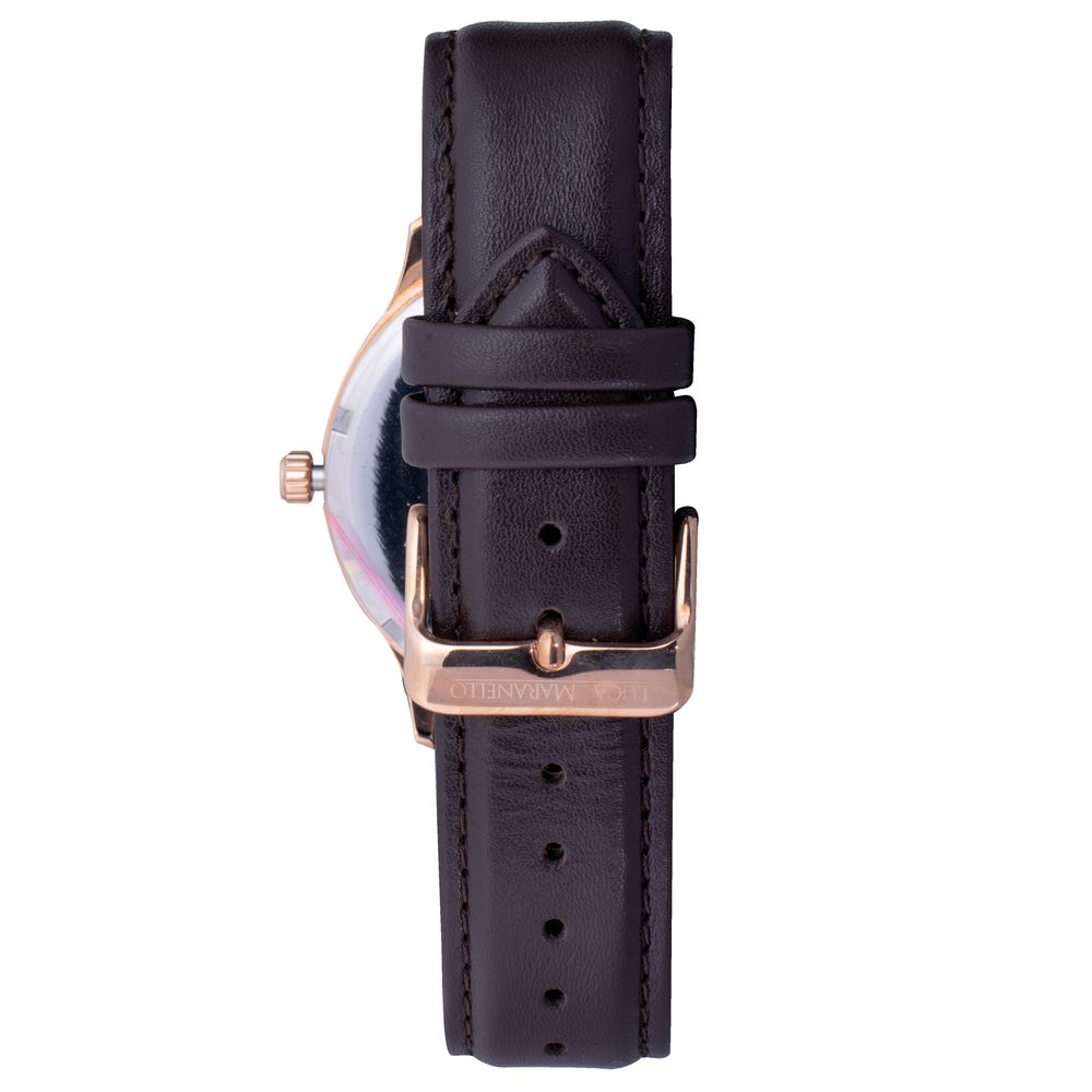 Brown Leather Dress Watch - ventzia