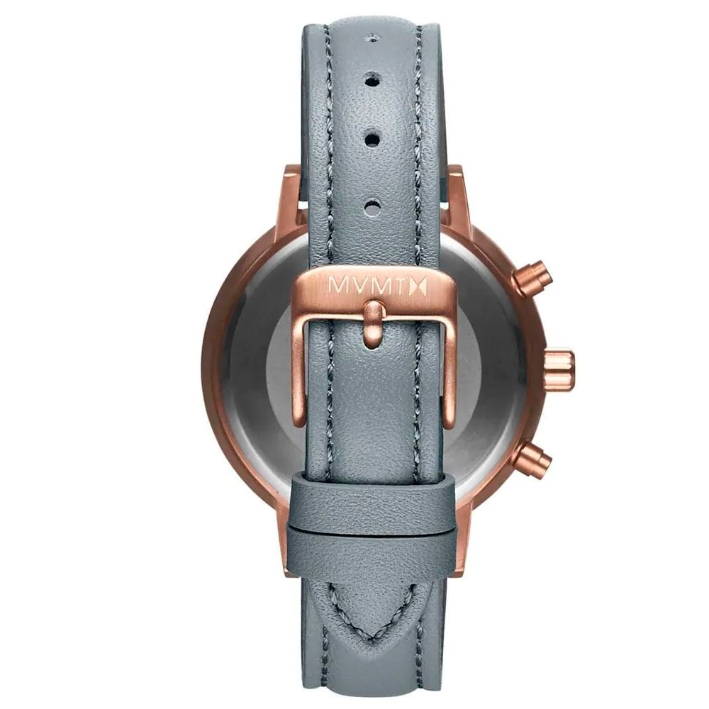 Gray Leather Dress Watch - ventzia