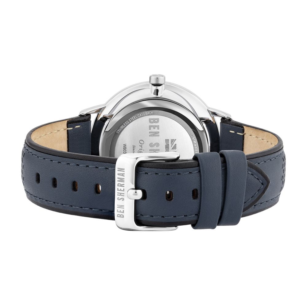 Blue Leather Dress Watch - ventzia