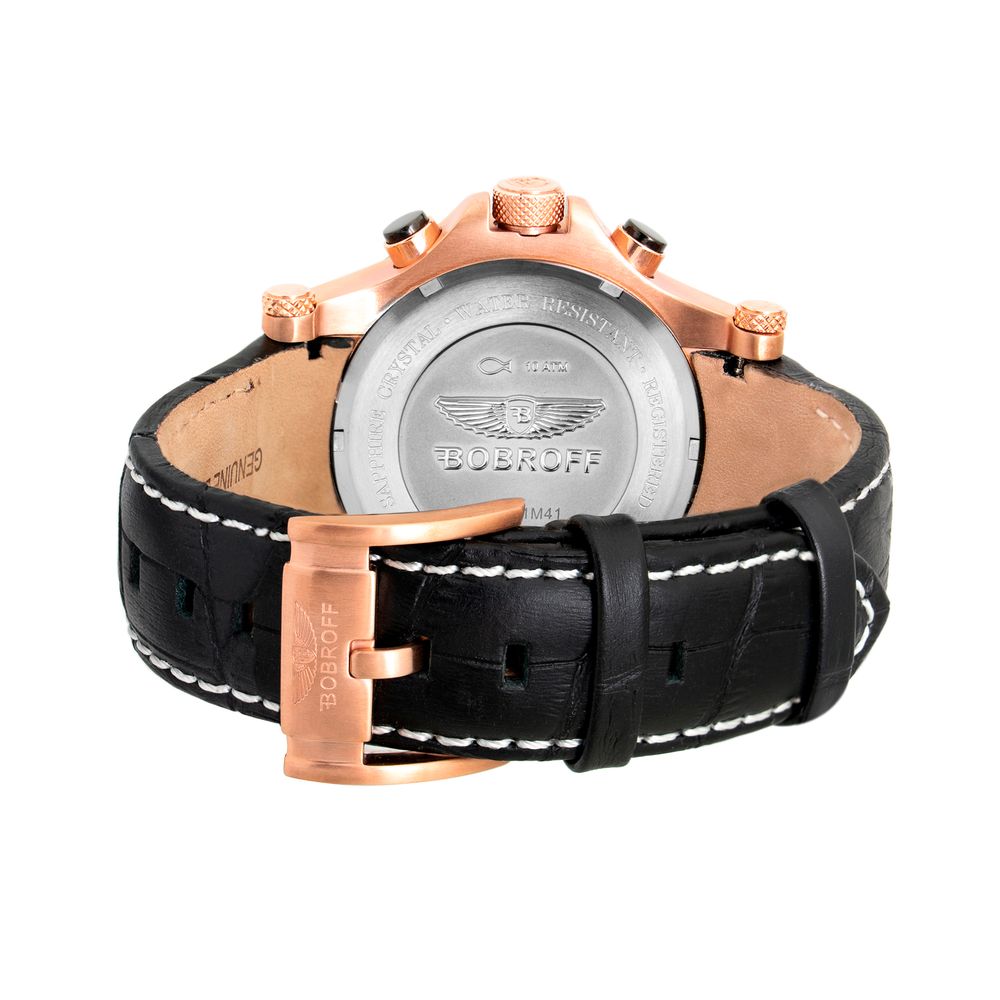 Black Leather Dress Watch - ventzia