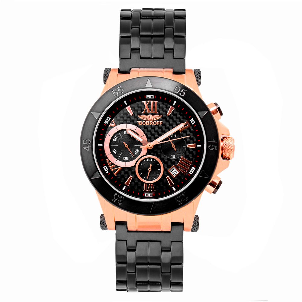 Black Stainless Steel Dress Watch - ventzia