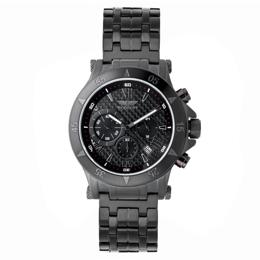 Black Stainless Steel Dress Watch - ventzia