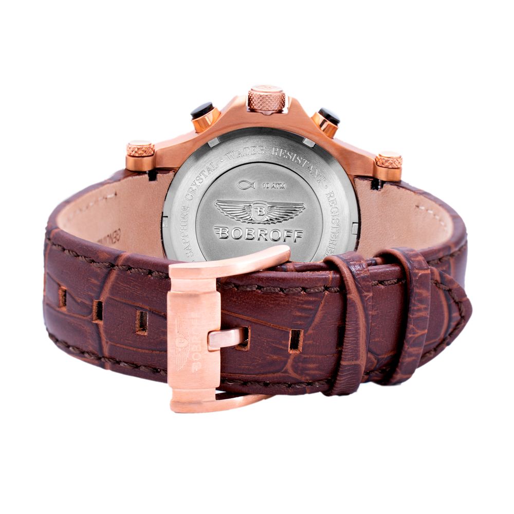Brown Leather Dress Watch - ventzia