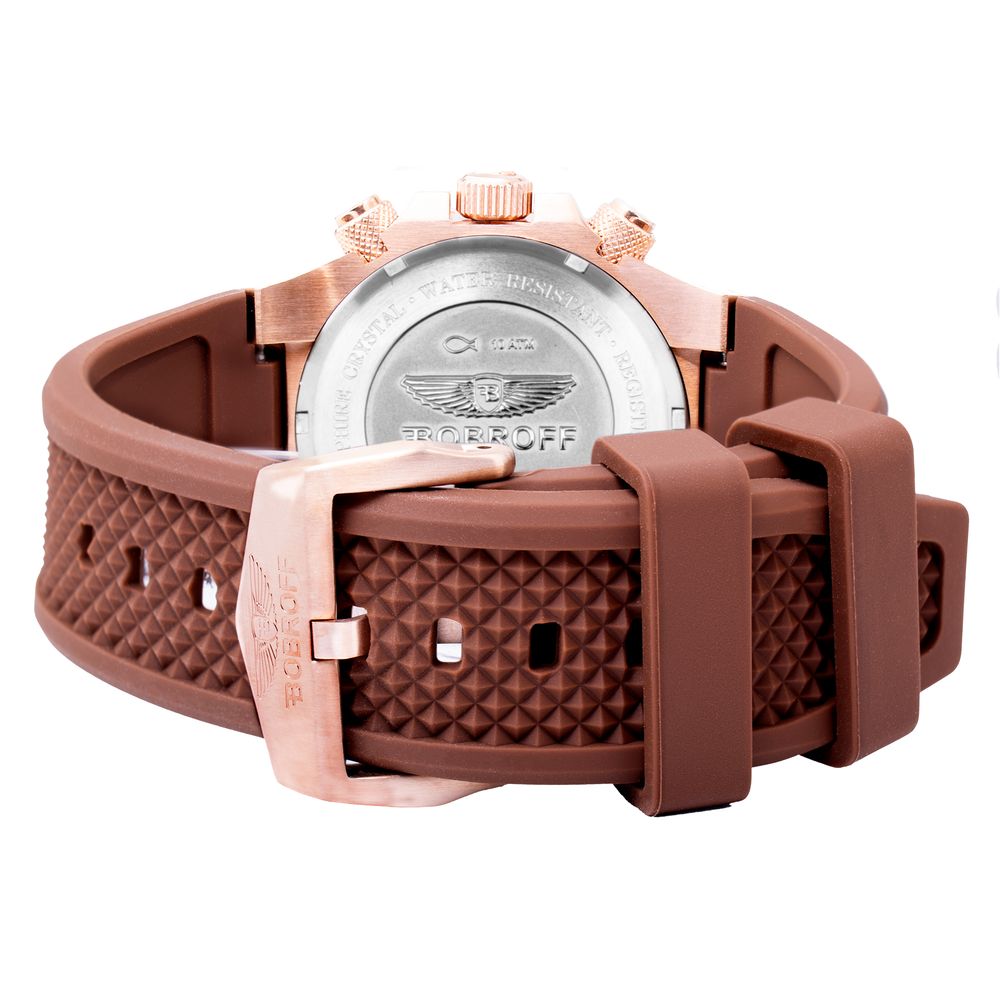 Brown Rubber Dress Watch - ventzia