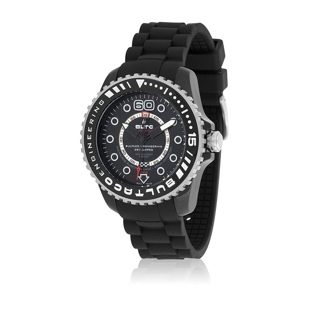 Black Synthetic Sport Watch - ventzia