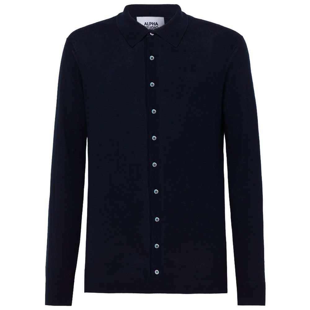 Blue Cotton Shirt - ventzia