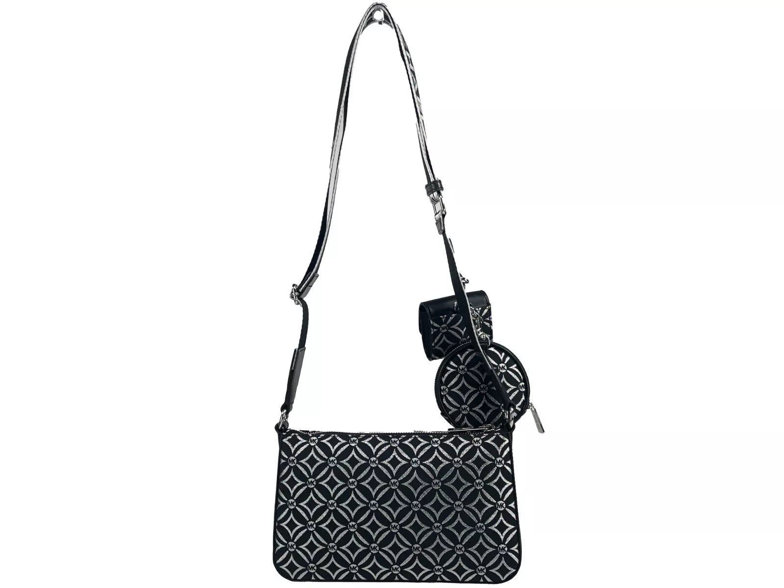 Crossbody Tech Attachment Bag Purse Black - ventzia