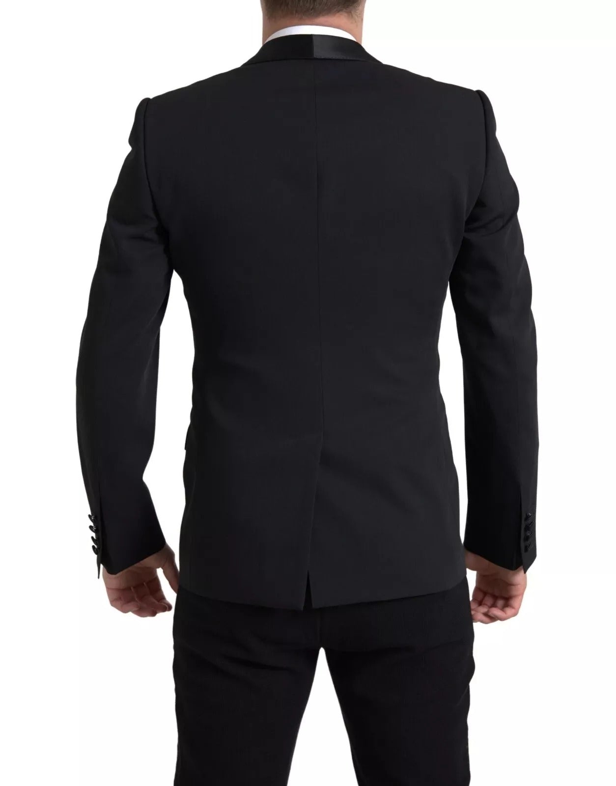 Black Wool Single Breasted MARTINI Blazerclothing - ventzia