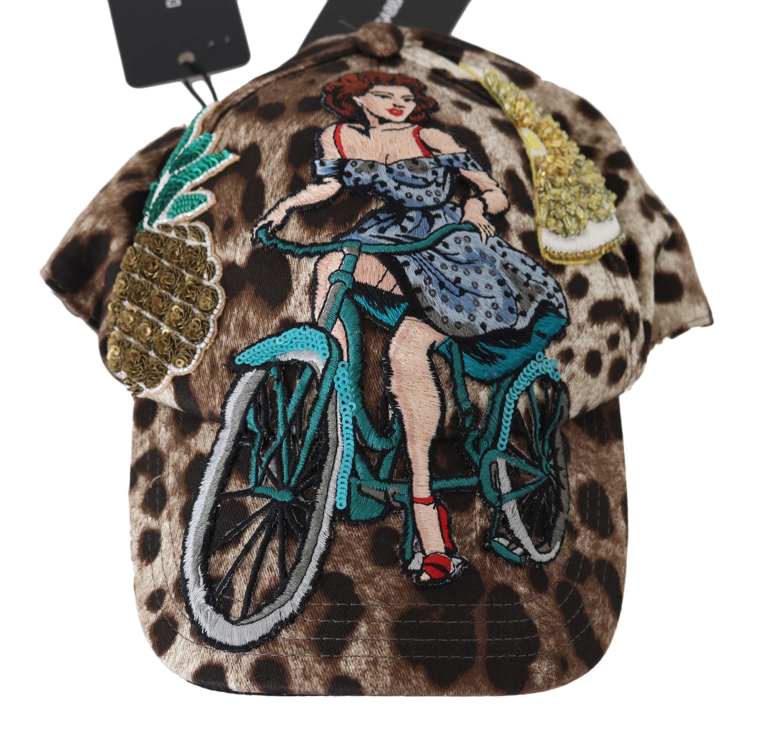 Elegant Sequined Leopard Baseball Cap - ventzia