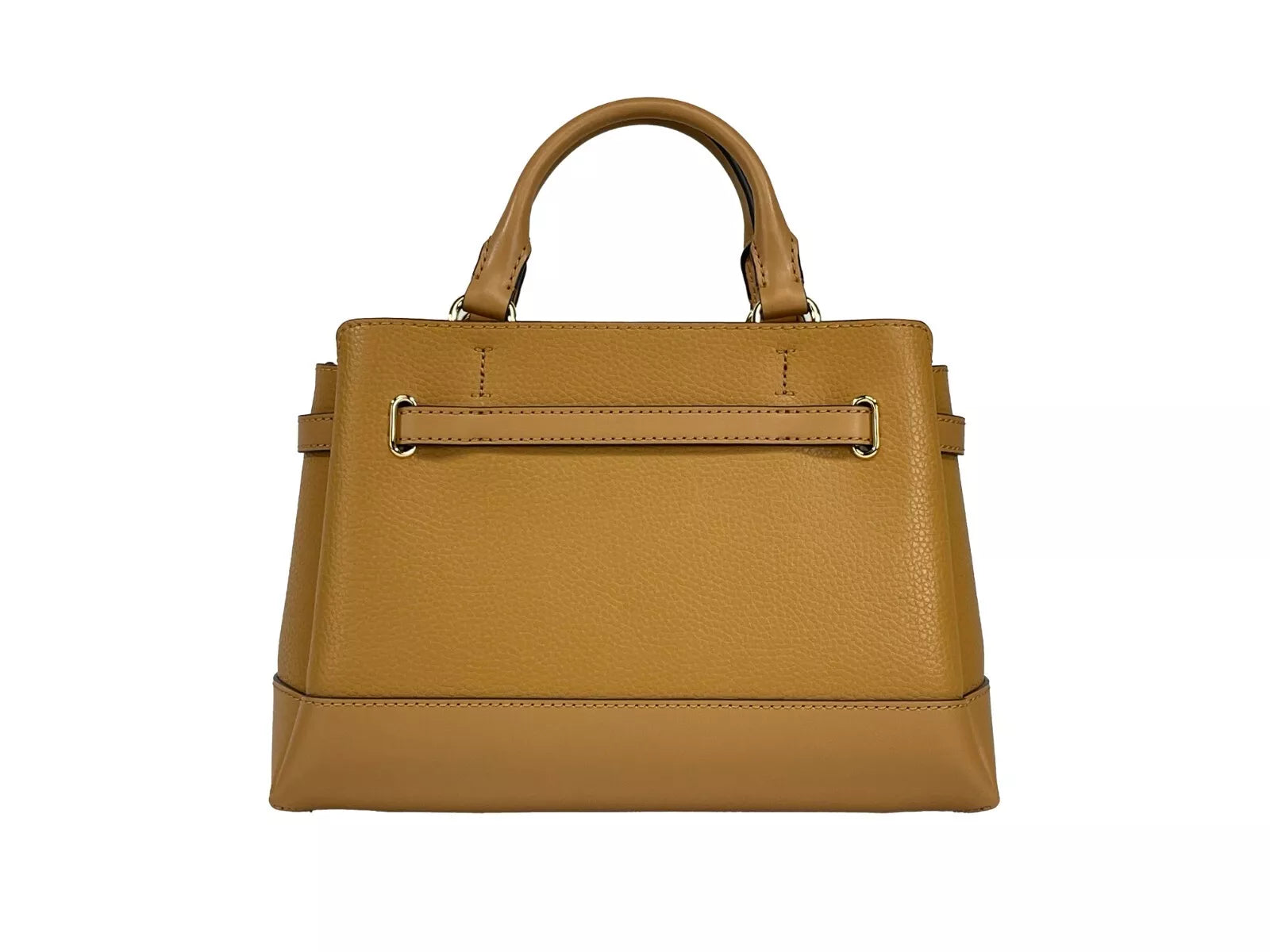 Reed Small Leather Belted Satchel Crossbody Bag Brown - ventzia