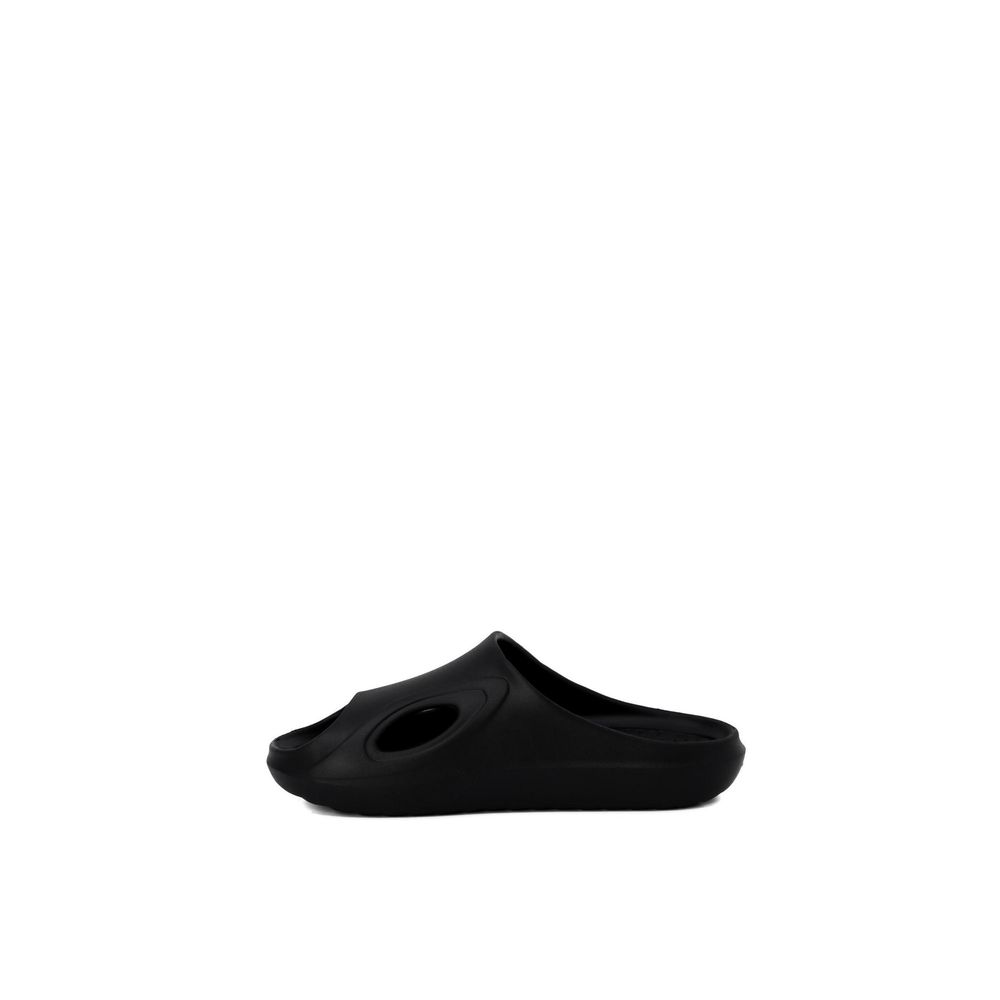 Black Polyethylene Slippers - ventzia