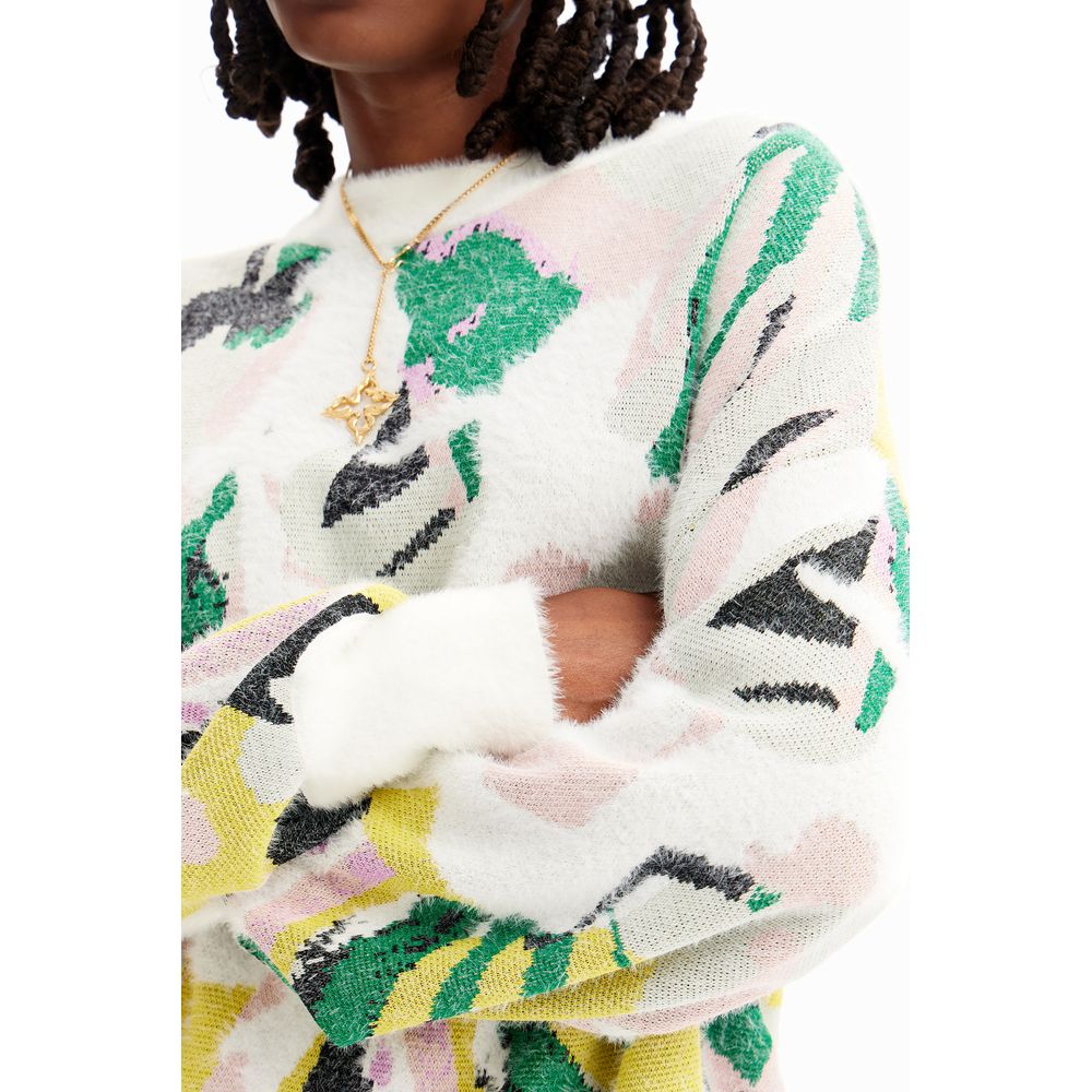 Cream Polyamide Sweatshirt