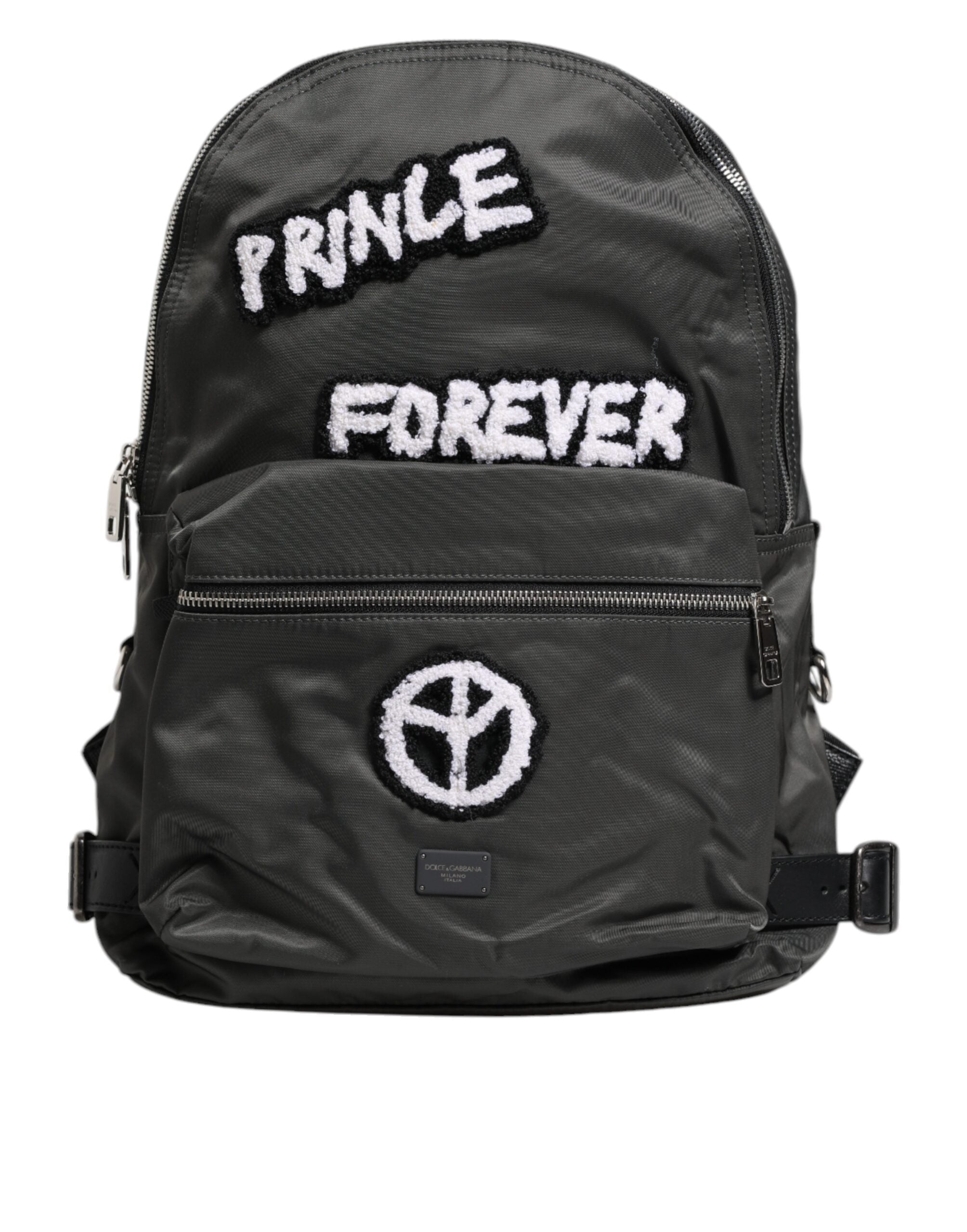 Gray Nylon Prince Forever School Travel Backpack Bag - ventzia