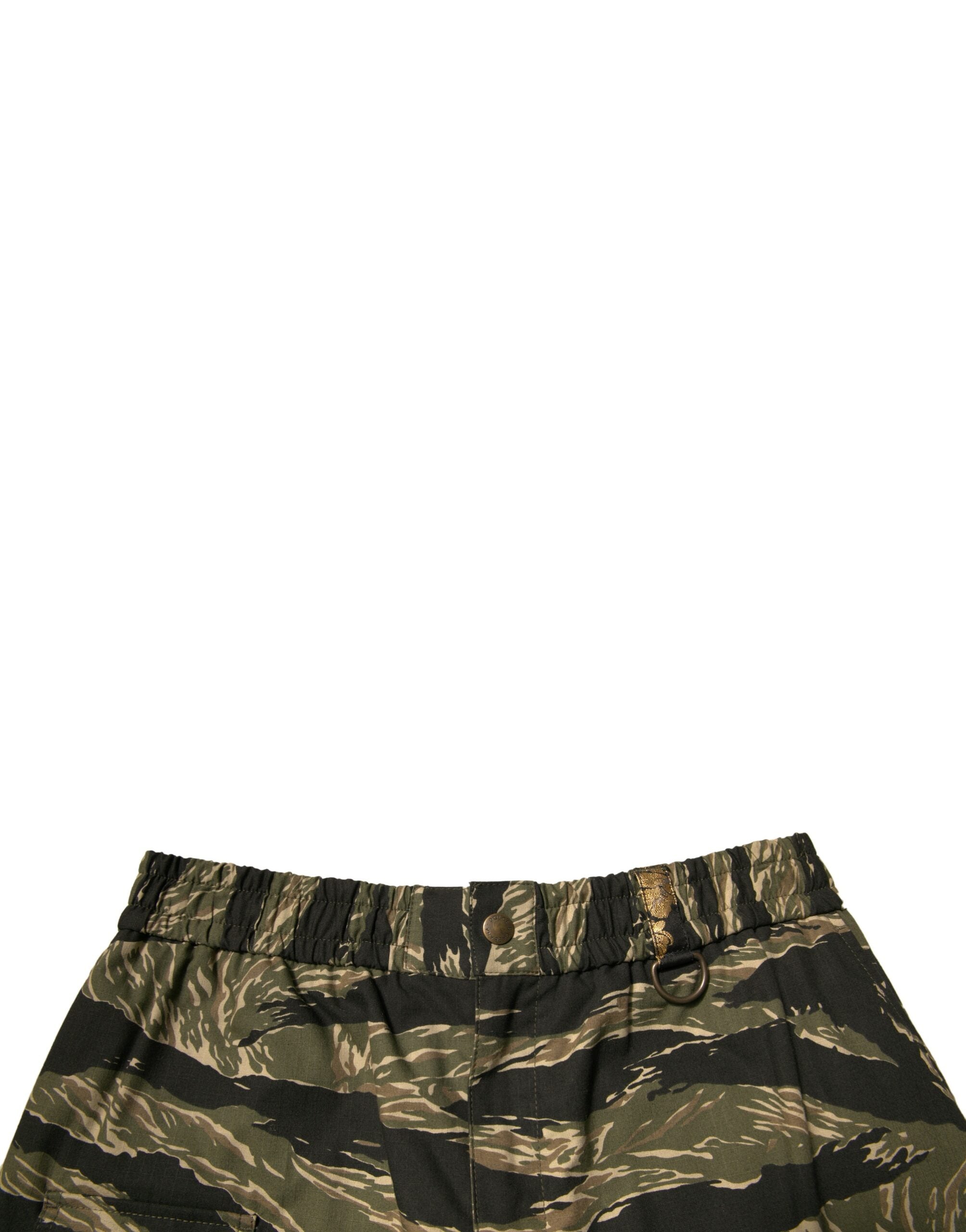 Black Gold Patterned Cotton Bermuda Shorts - ventzia