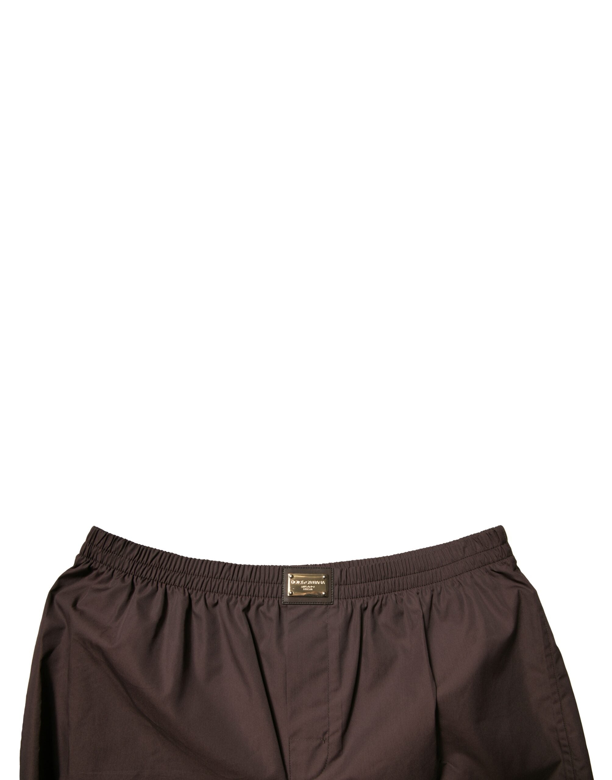 Brown Cotton Blend Men Mid Waist Shorts - ventzia