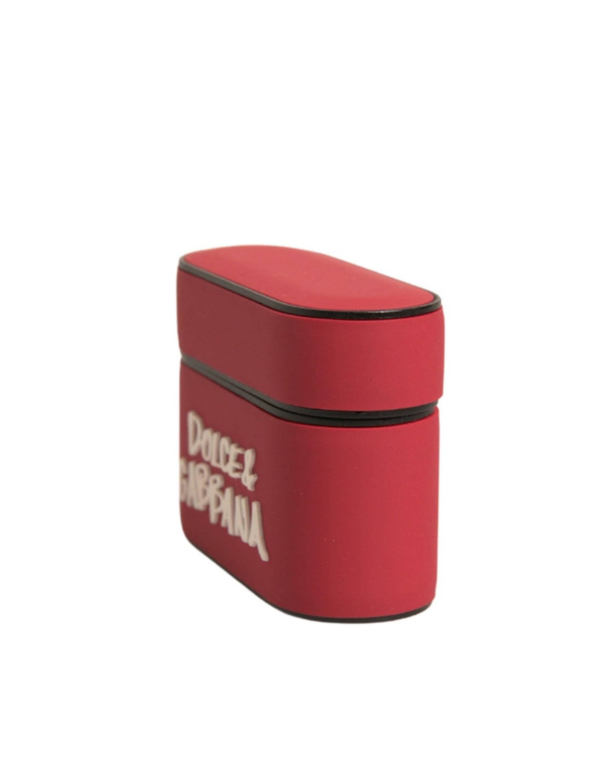 Red PVC Embossed Logo Plaque Holder Airpods Case - ventzia