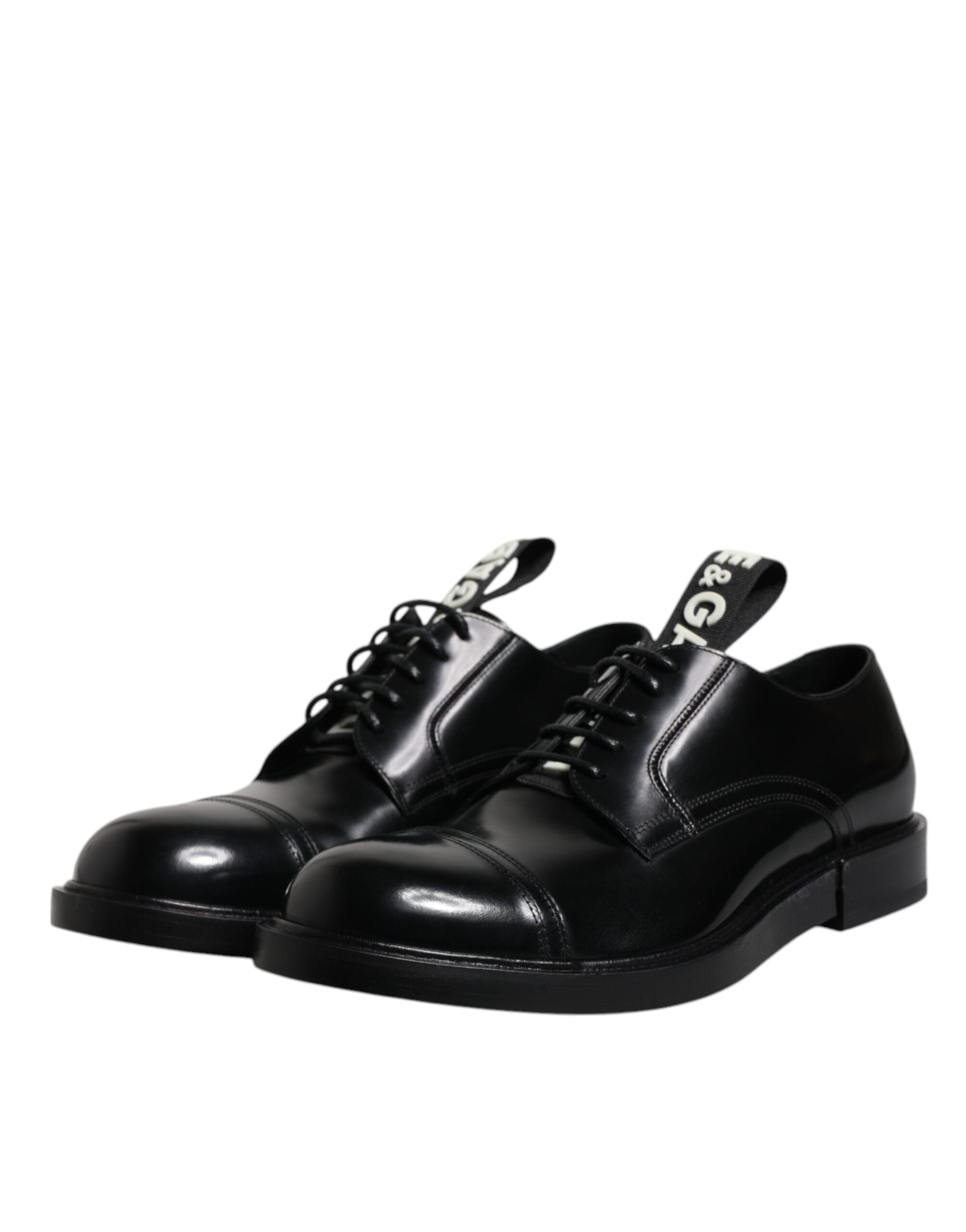Black Patent Leather Derby Lace Up Formal Dress Shoes - ventzia