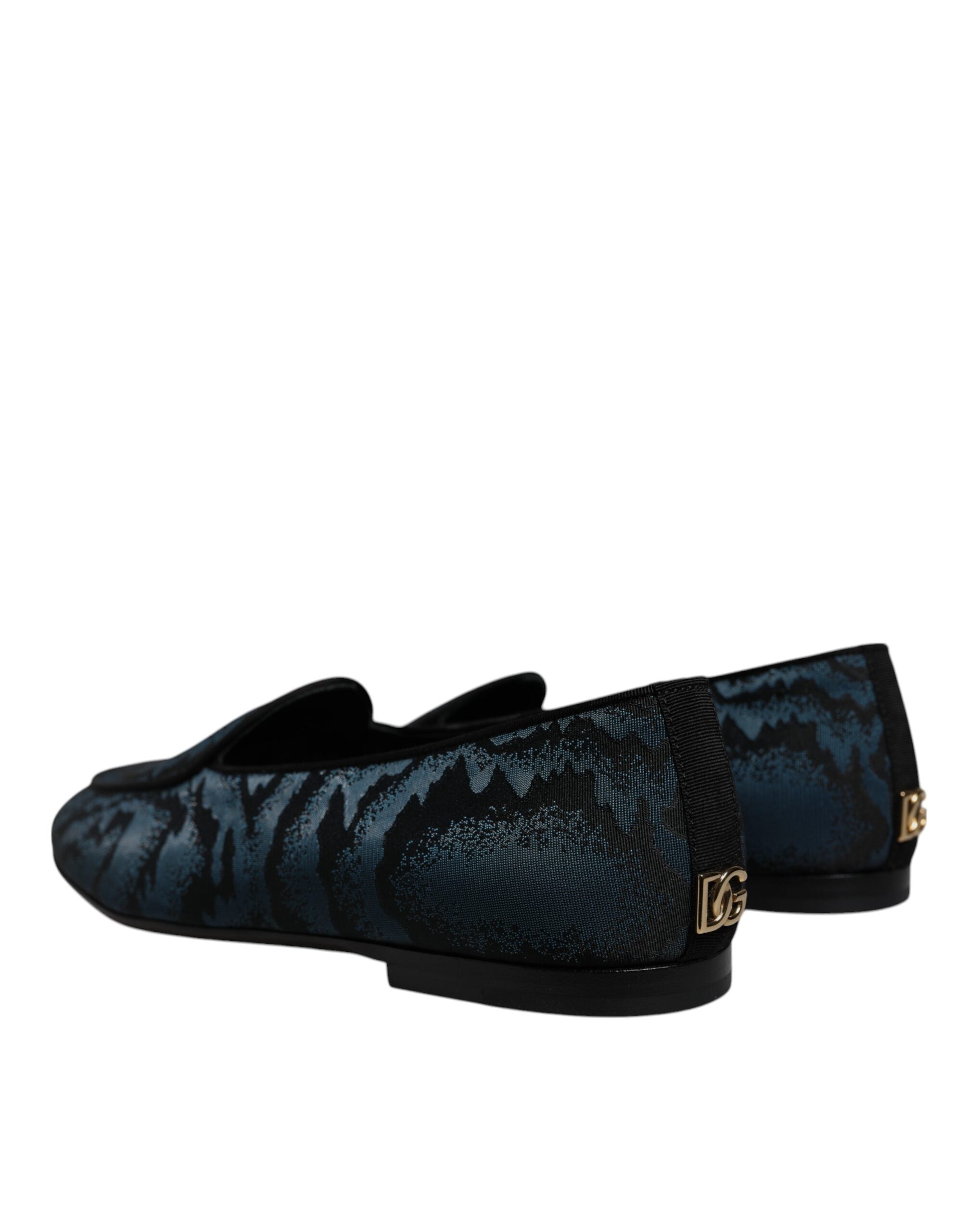 Blue Black Flats Men Loafers Dress Shoes - ventzia