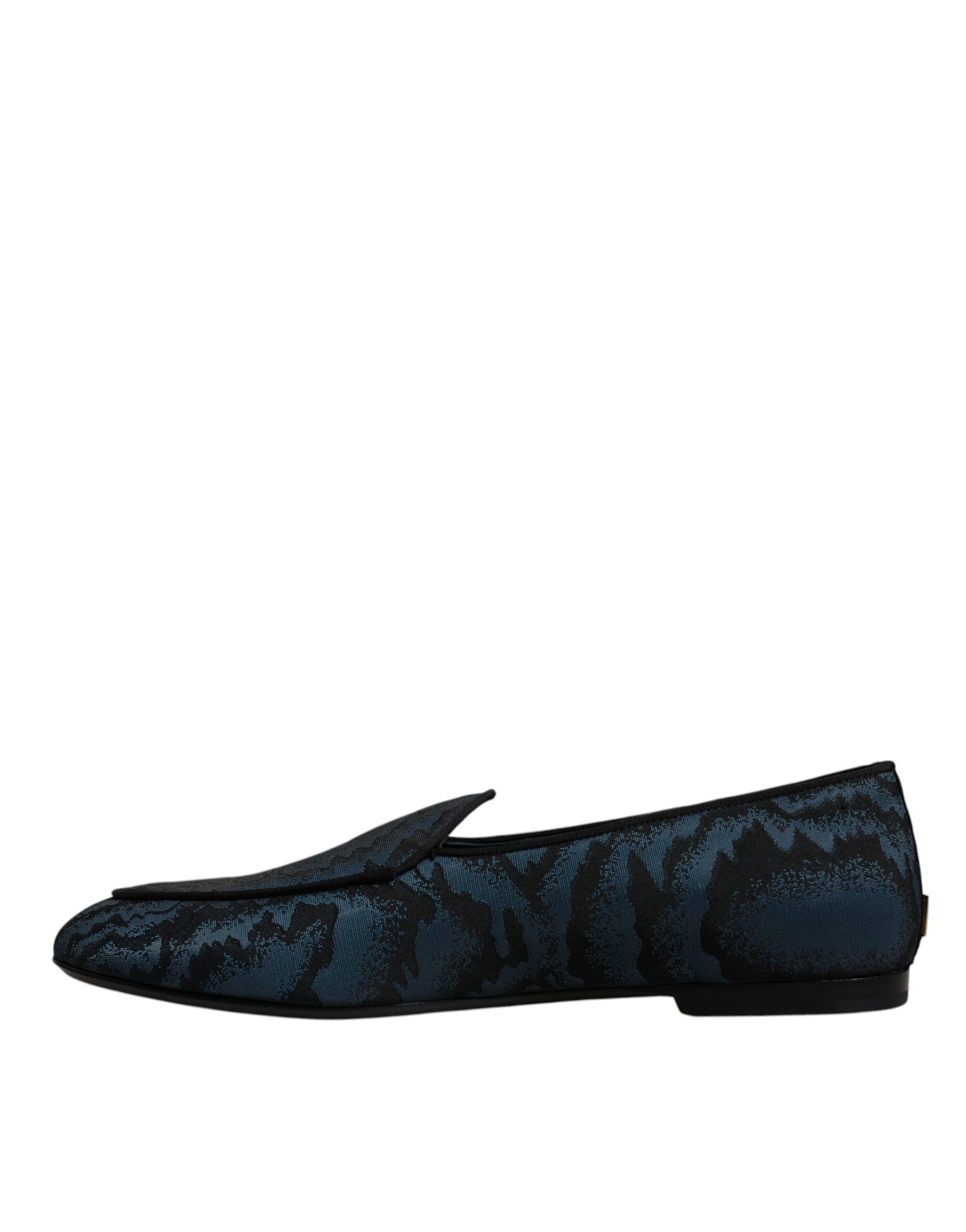 Blue Black Flats Men Loafers Dress Shoes - ventzia
