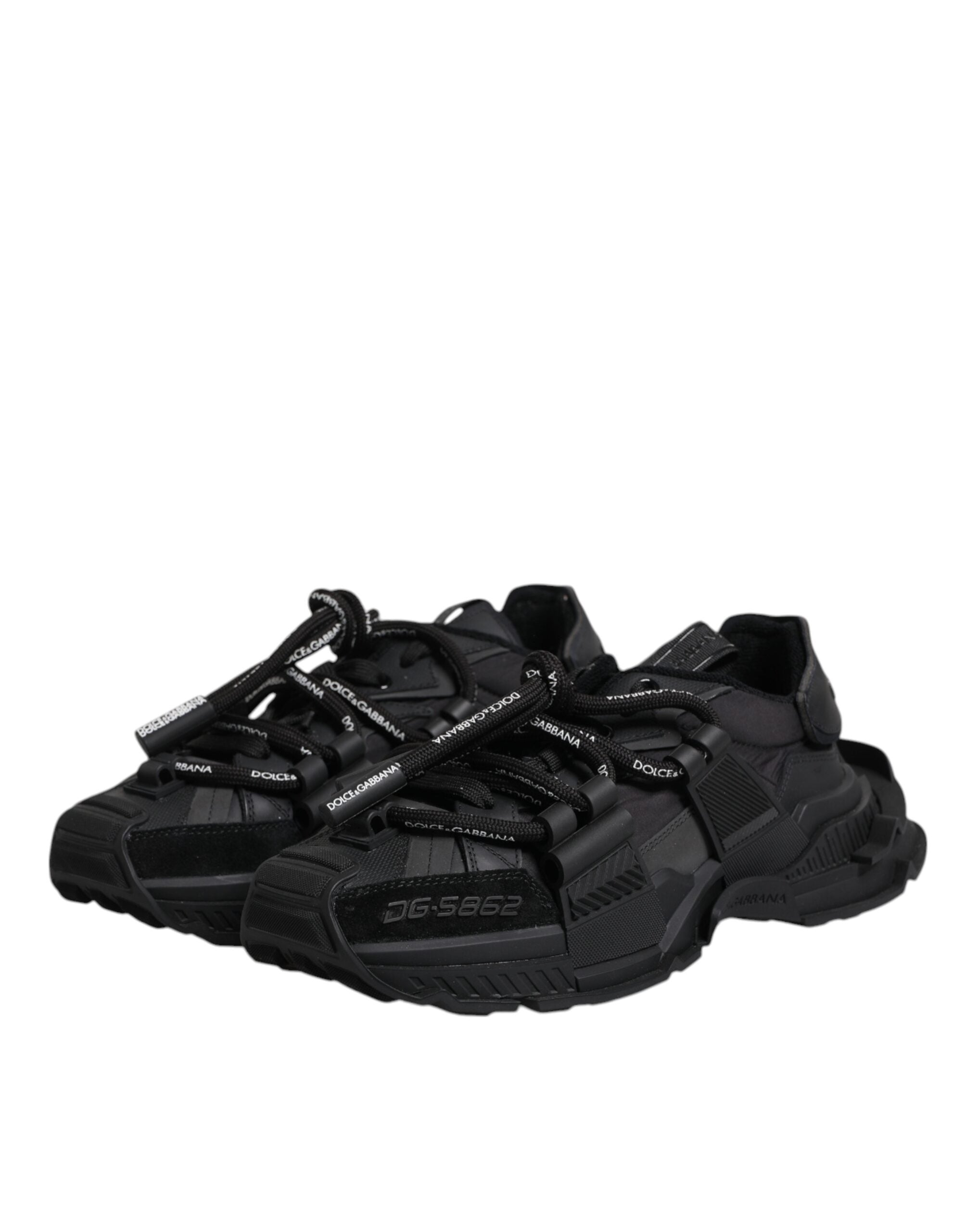 Black Low Top Space Lace Up Sneakers Shoes - ventzia