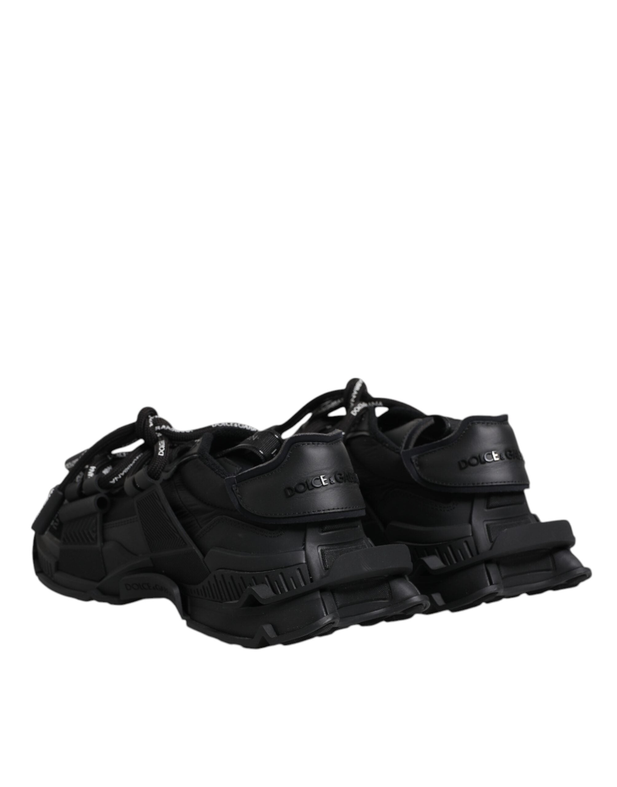 Black Low Top Space Lace Up Sneakers Shoes - ventzia