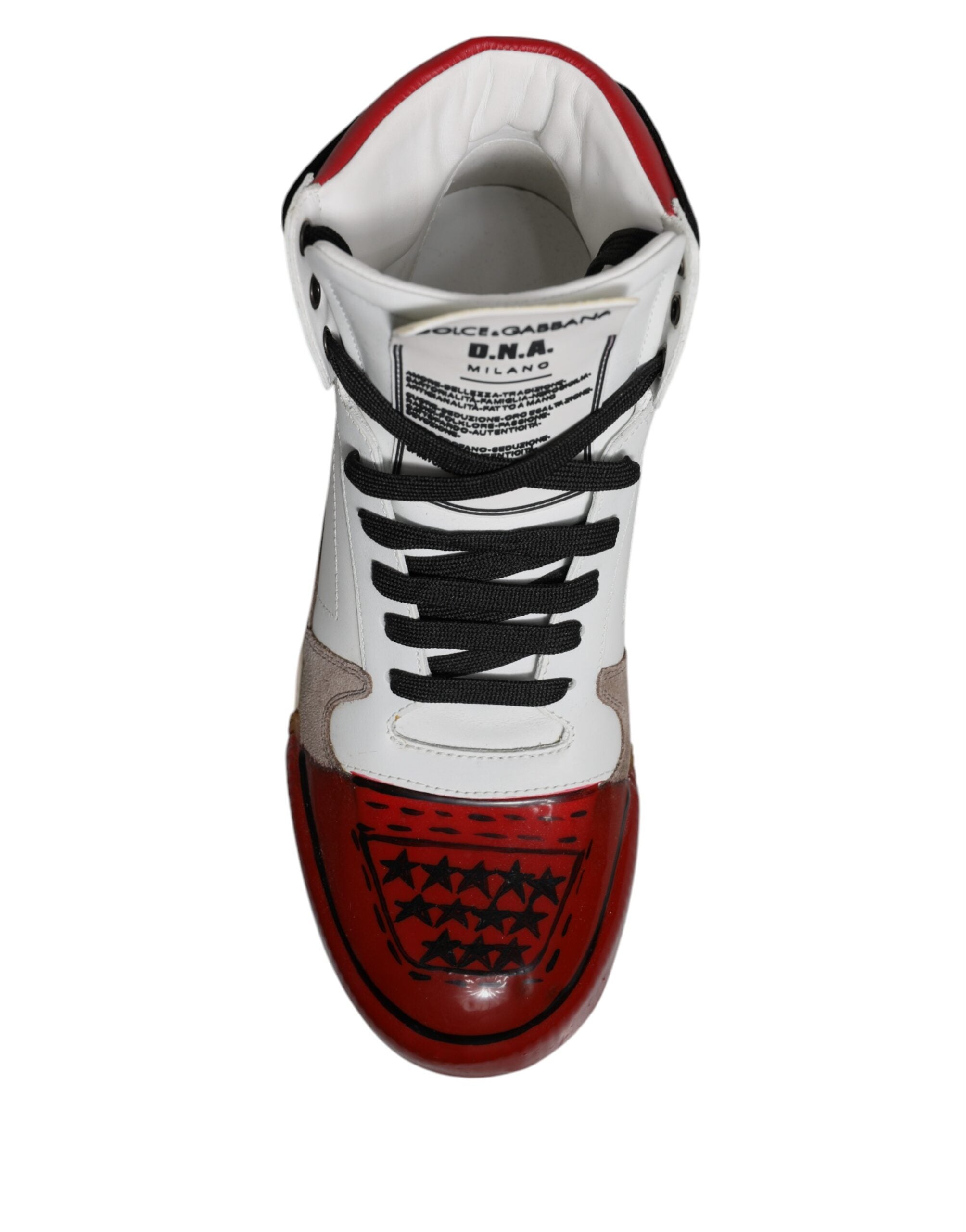 Multicolor Leather High Top Sneakers Shoes - ventzia