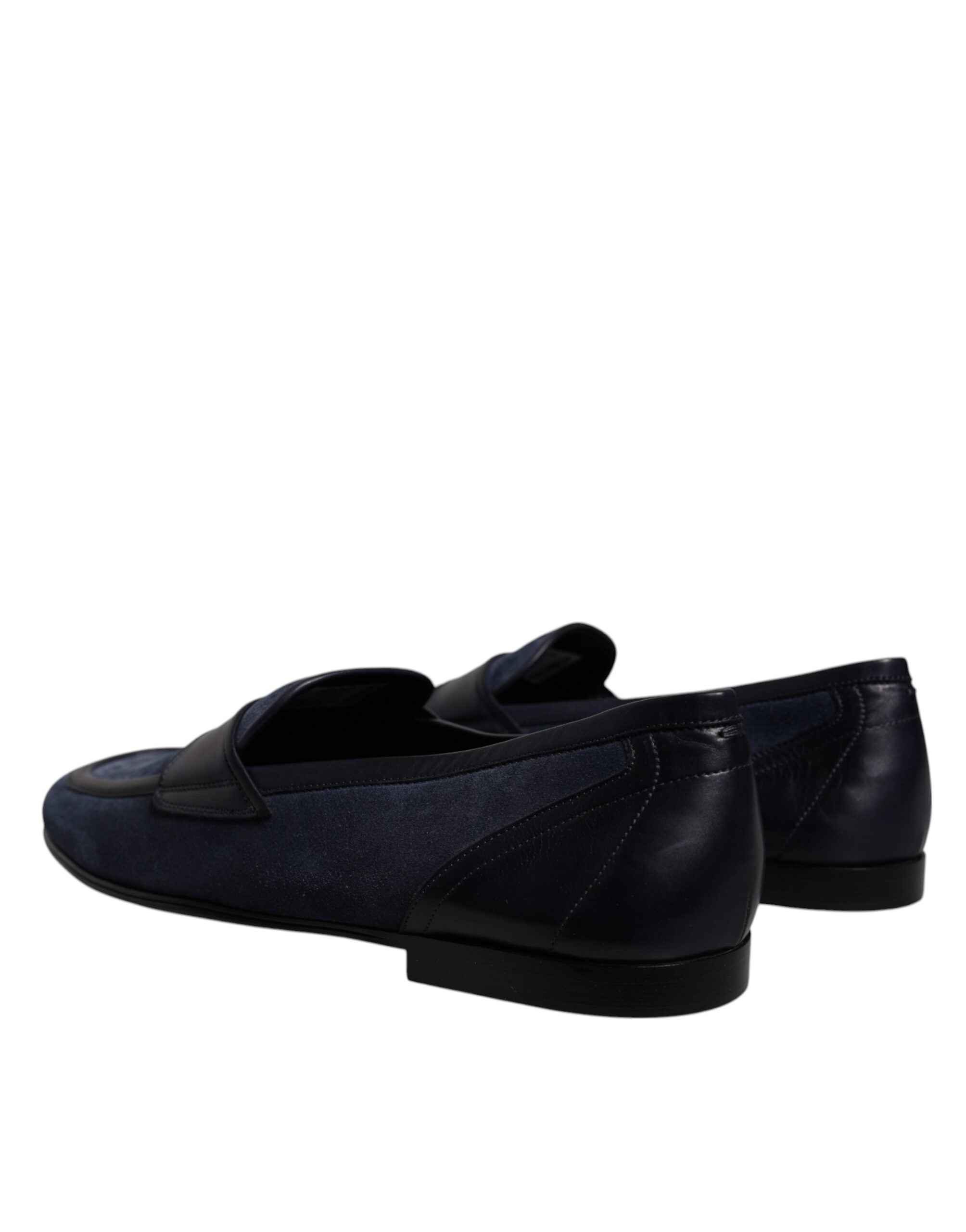 Blue Suede Leather Shoes Loafer Moccasin Shoes - ventzia