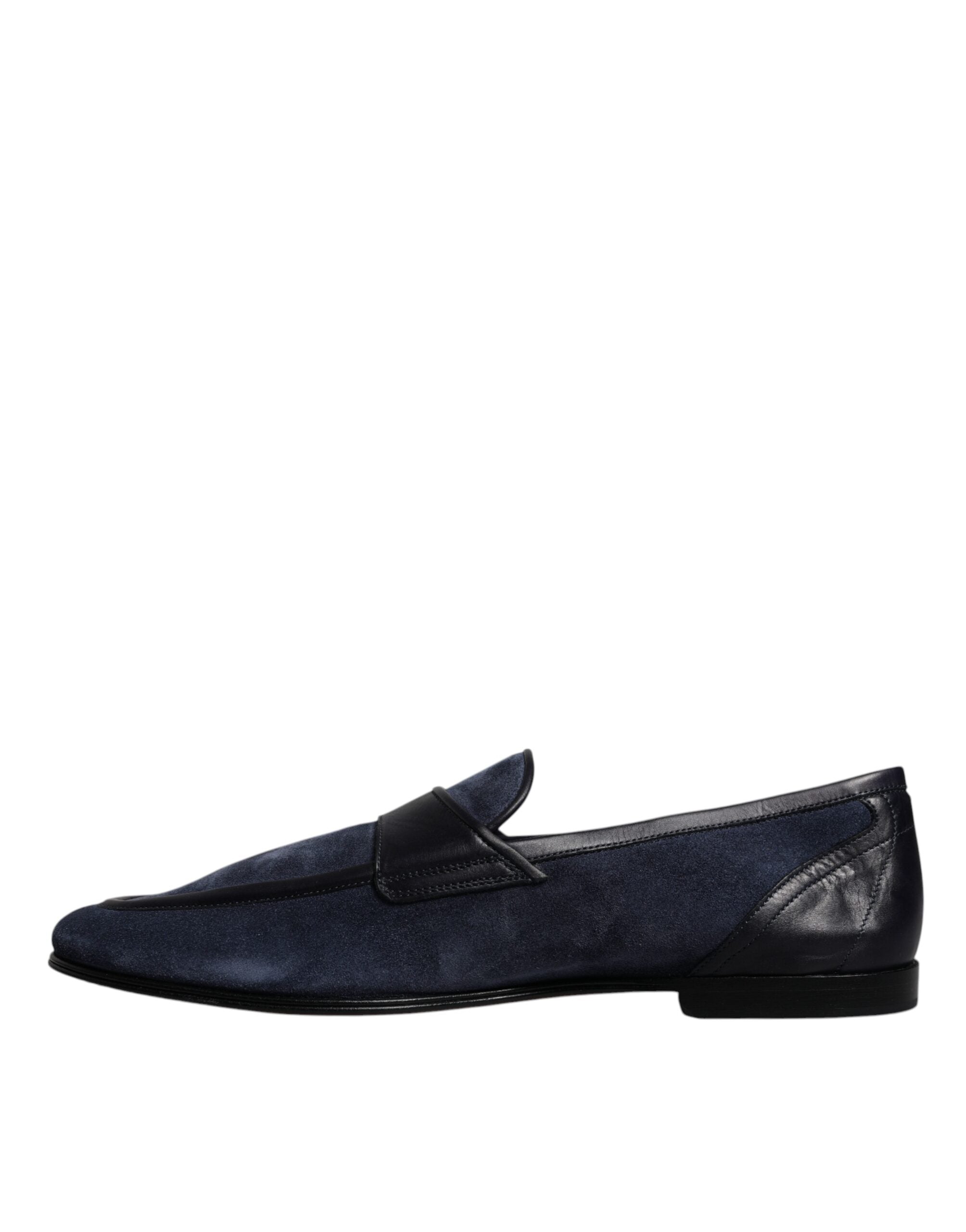 Blue Suede Leather Shoes Loafer Moccasin Shoes - ventzia