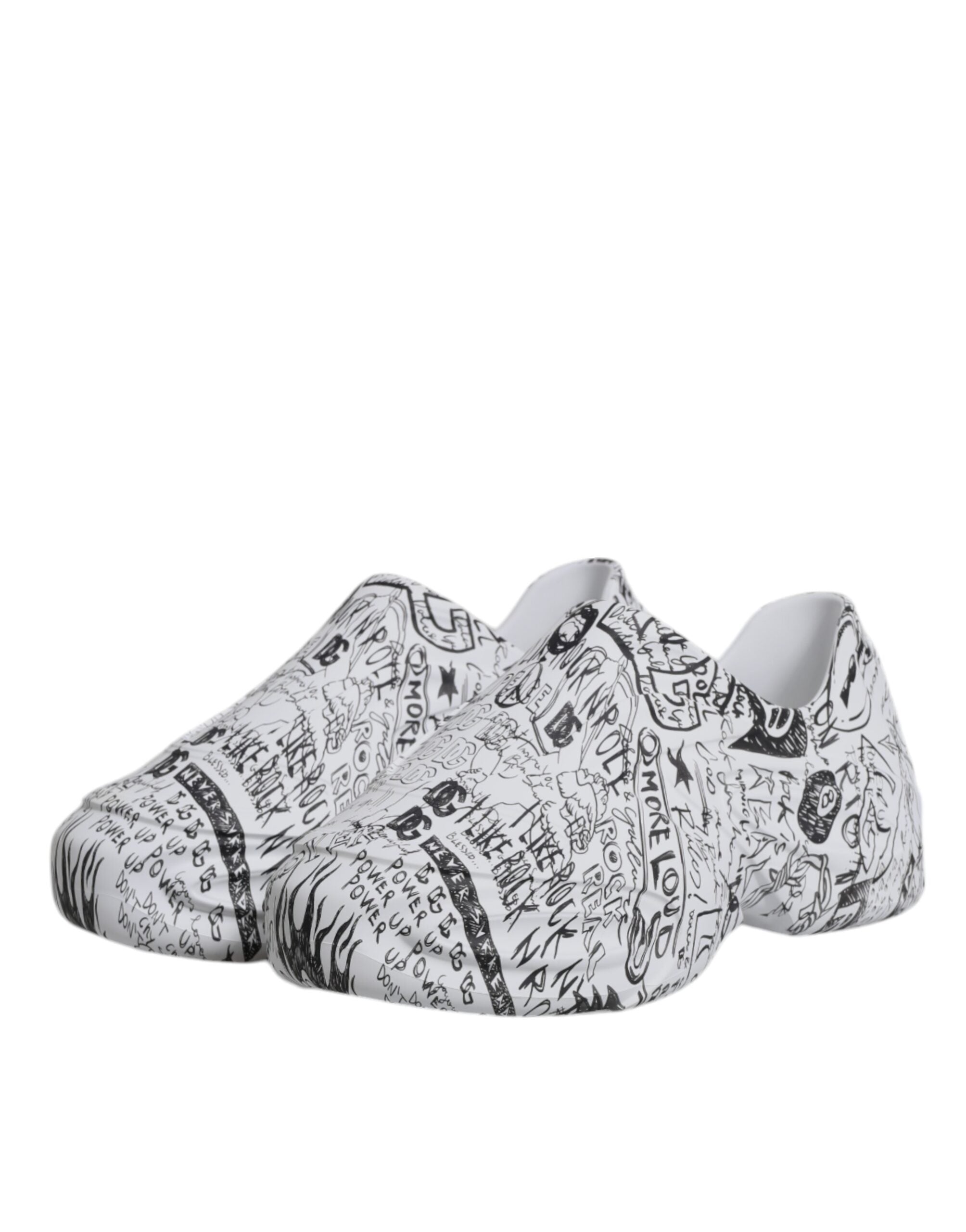 White Black Graffiti Daymaster Sneakers Shoes - ventzia