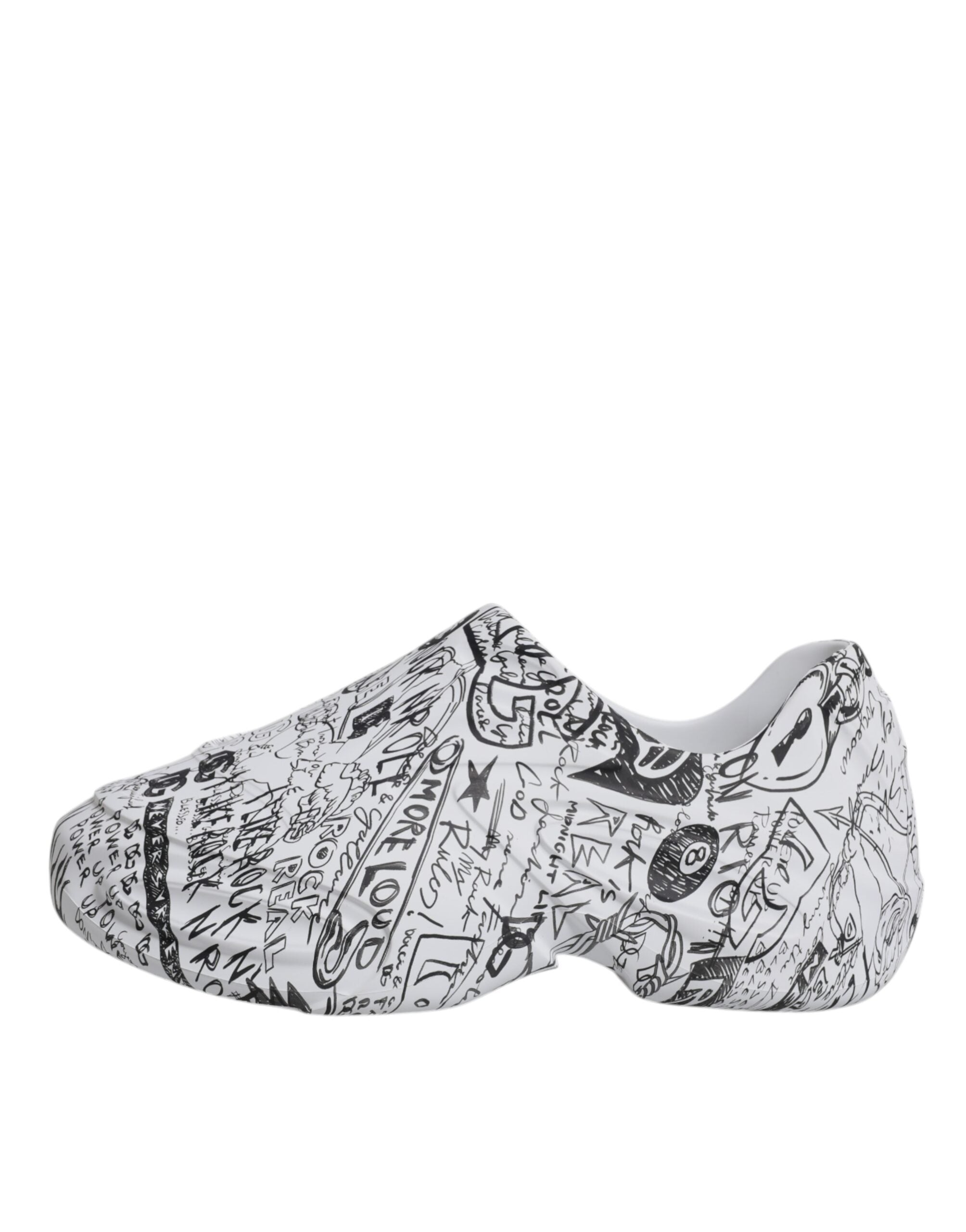 White Black Graffiti Daymaster Sneakers Shoes - ventzia