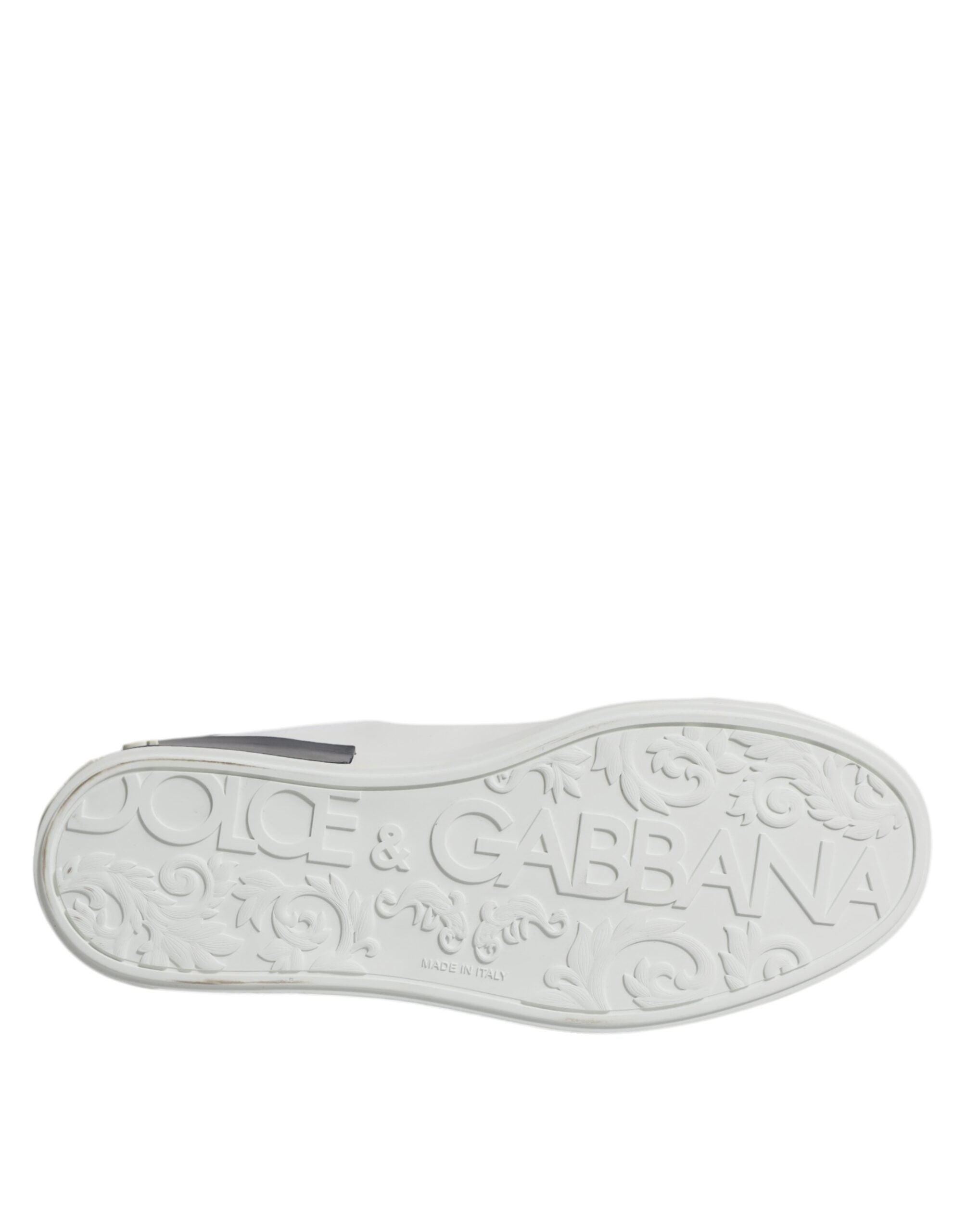 White Black Leather Portofino Sneakers Shoes - ventzia