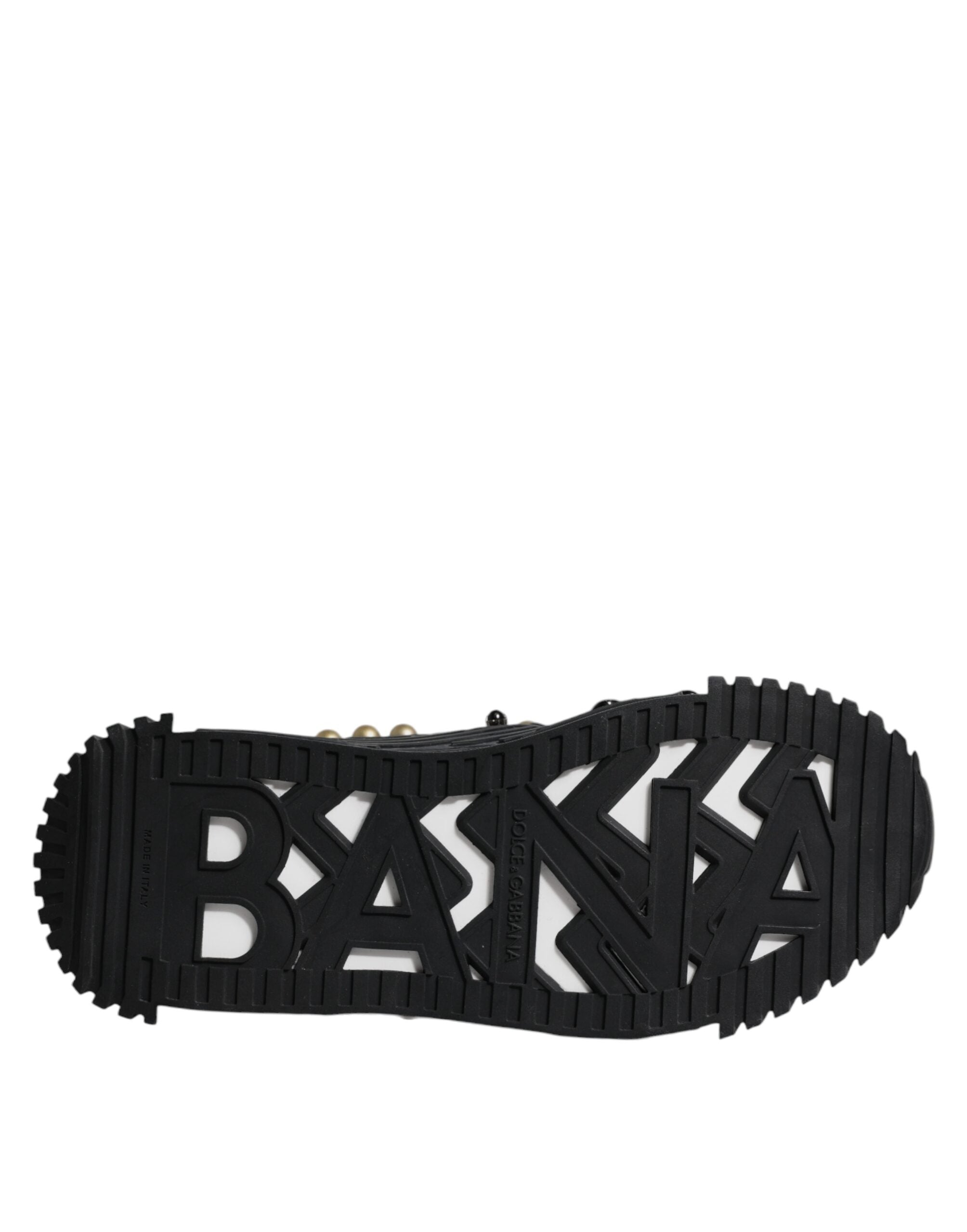 Black Leather Studded Slides Sandals Shoes - ventzia