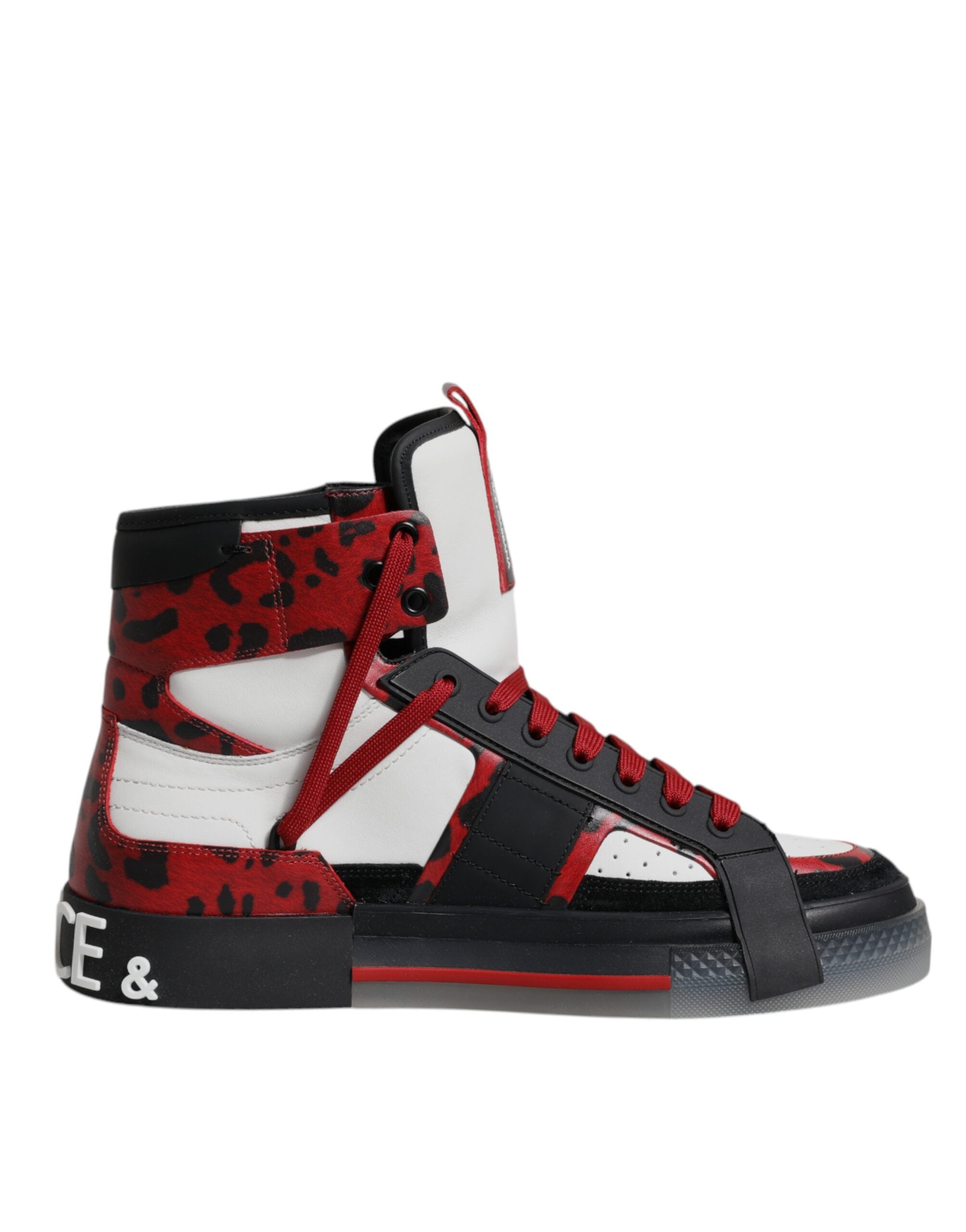 Multicolor Leather High Top Sneakers Shoes - ventzia
