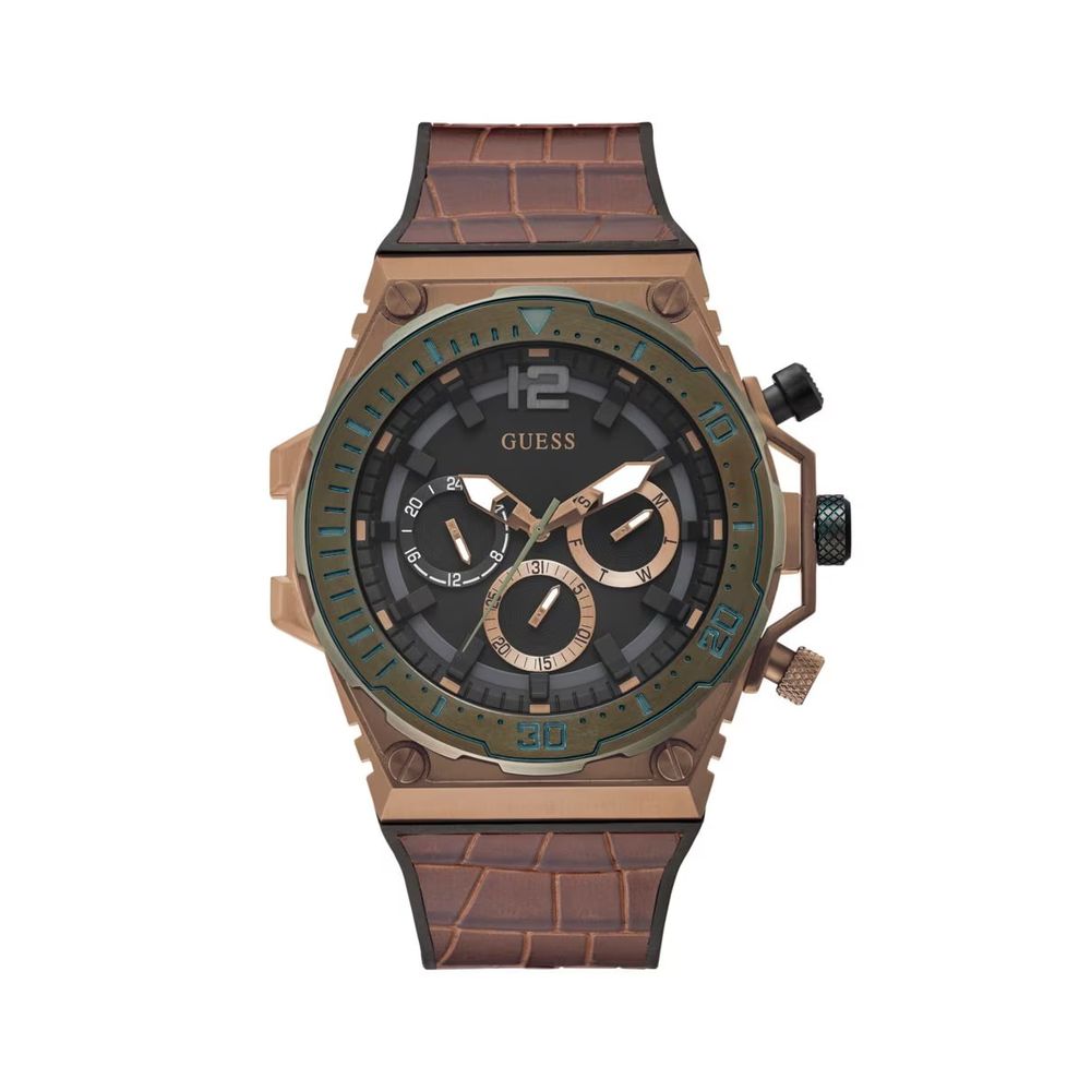 Brown Synthetic Dress Watch - ventzia