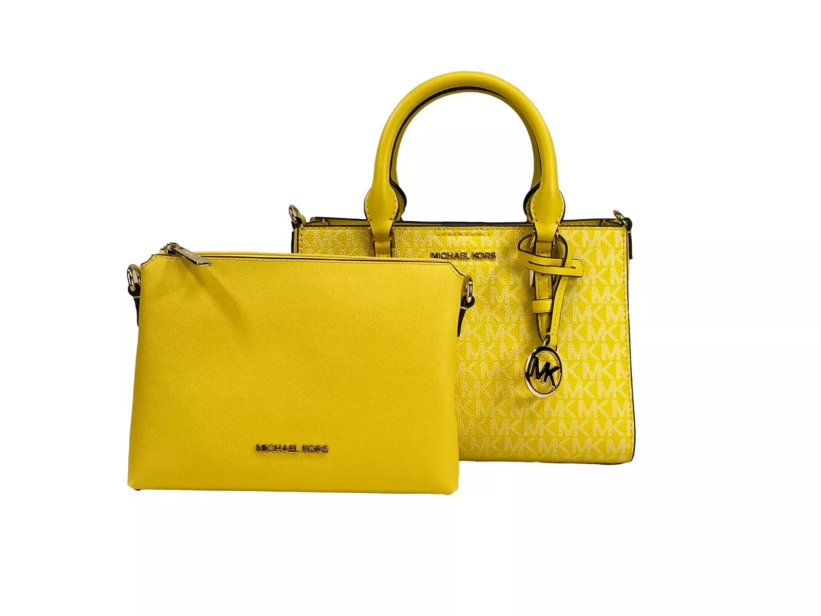 Charlotte 3 in 1 Satchel Bag Crossbody Golden Yellow - ventzia