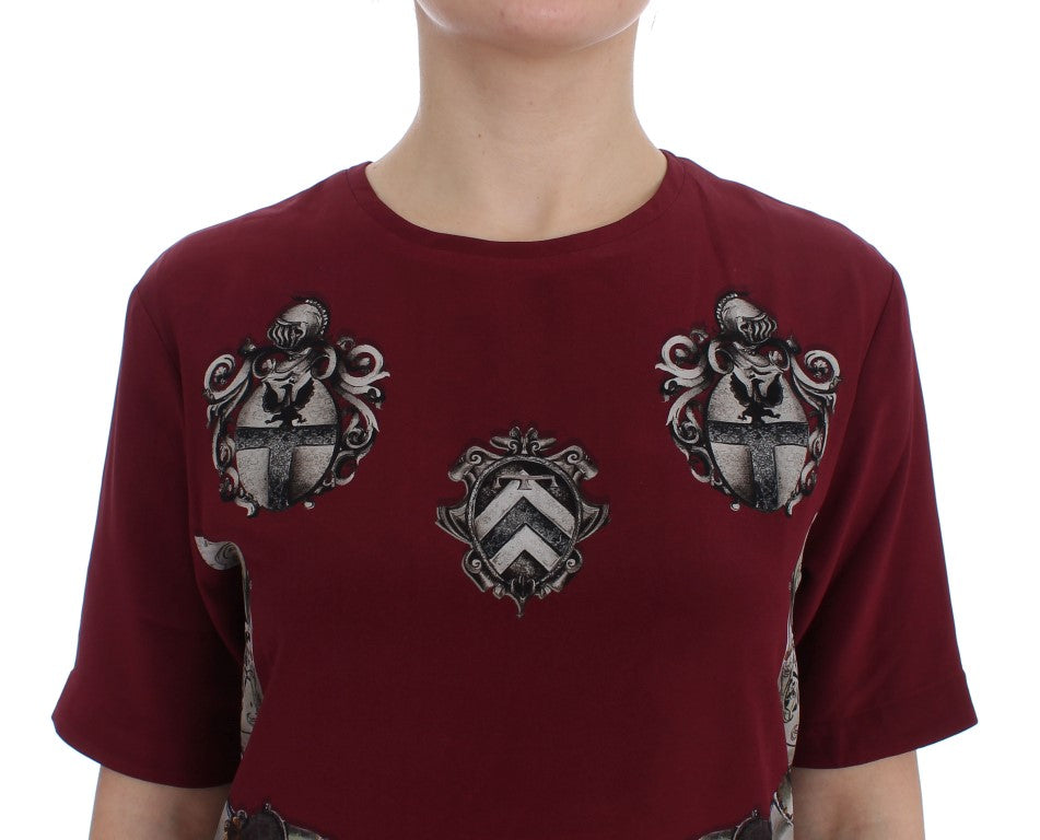 Enchanted Sicily Silk Blouse with Knight Print - ventzia
