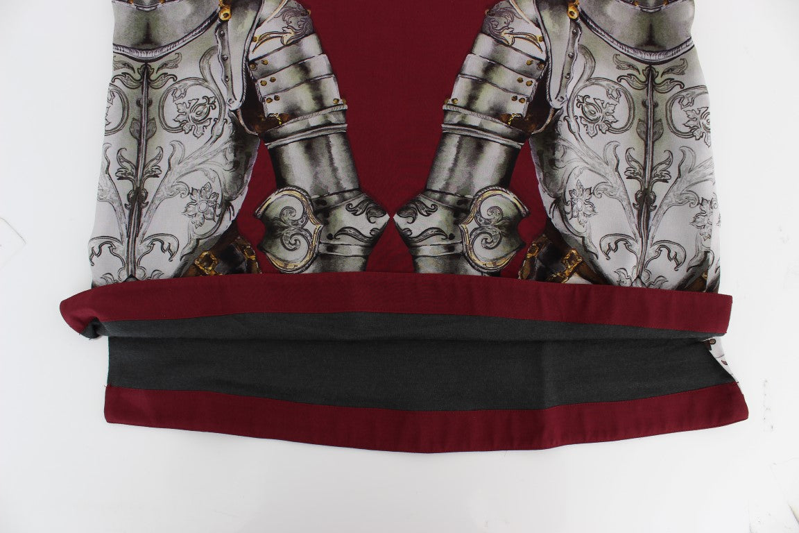 Enchanted Sicily Silk Blouse with Knight Print - ventzia