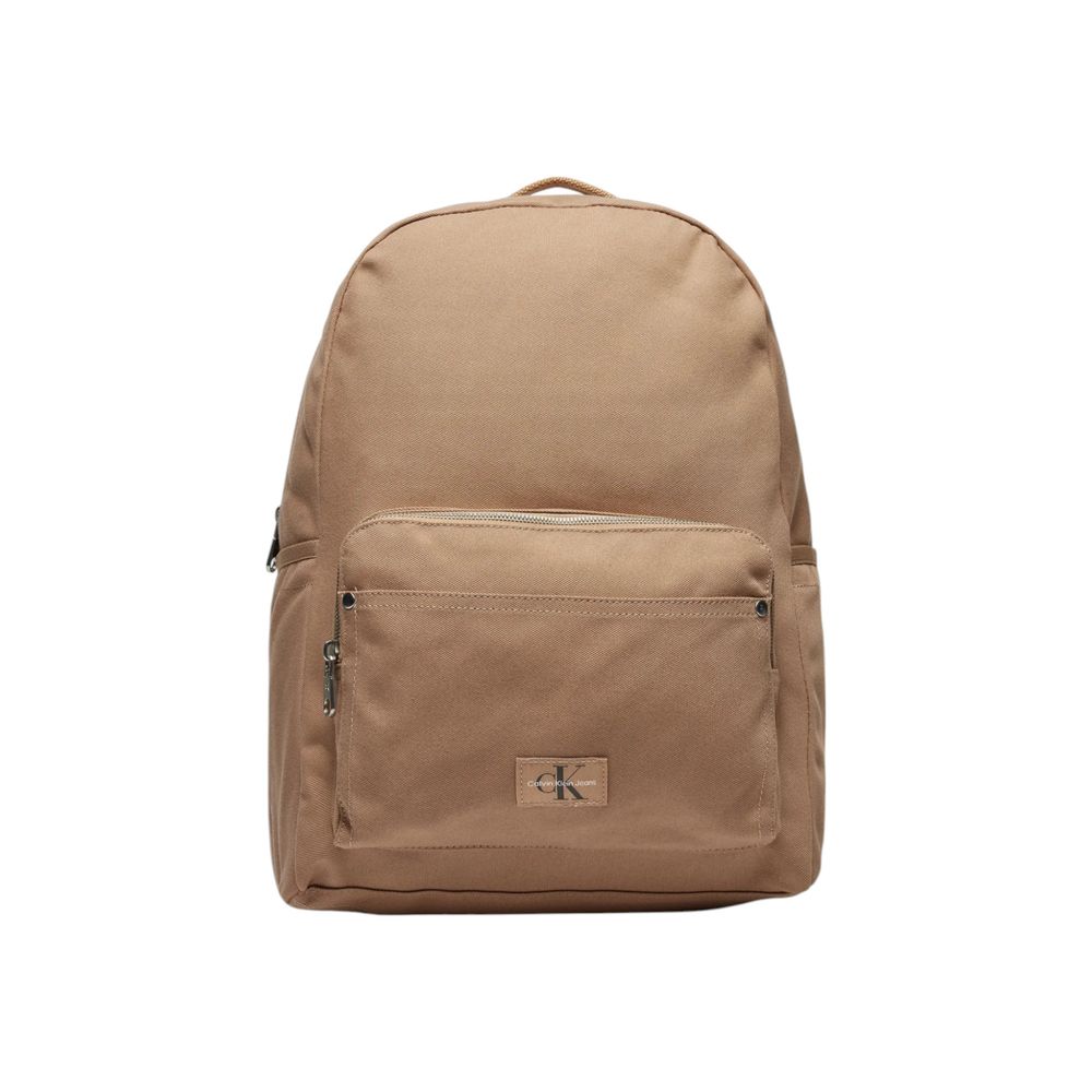 Beige Recycled Polyester Backpack - ventzia