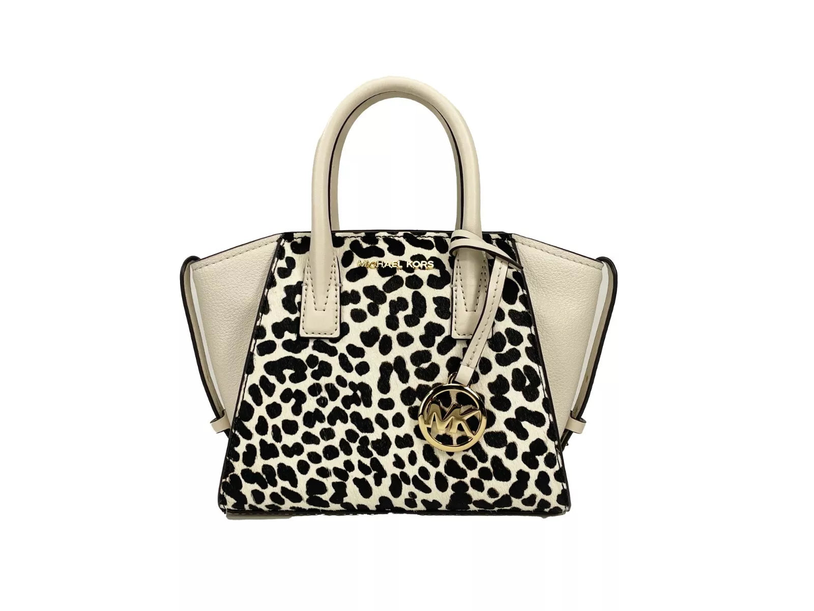 Avril XS Cream Cheetah Satchel Crossbody Bag Purse - ventzia