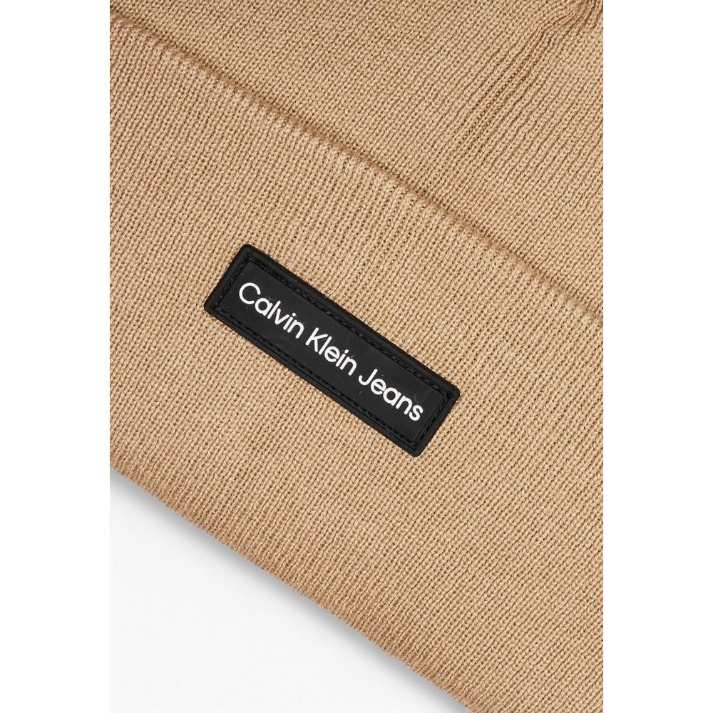 Beige Recycled Polyester Caps Baseball Hat