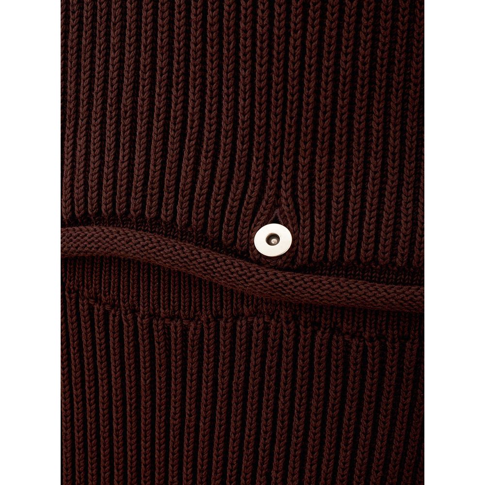 Elegant Viscose Brown Dress - ventzia