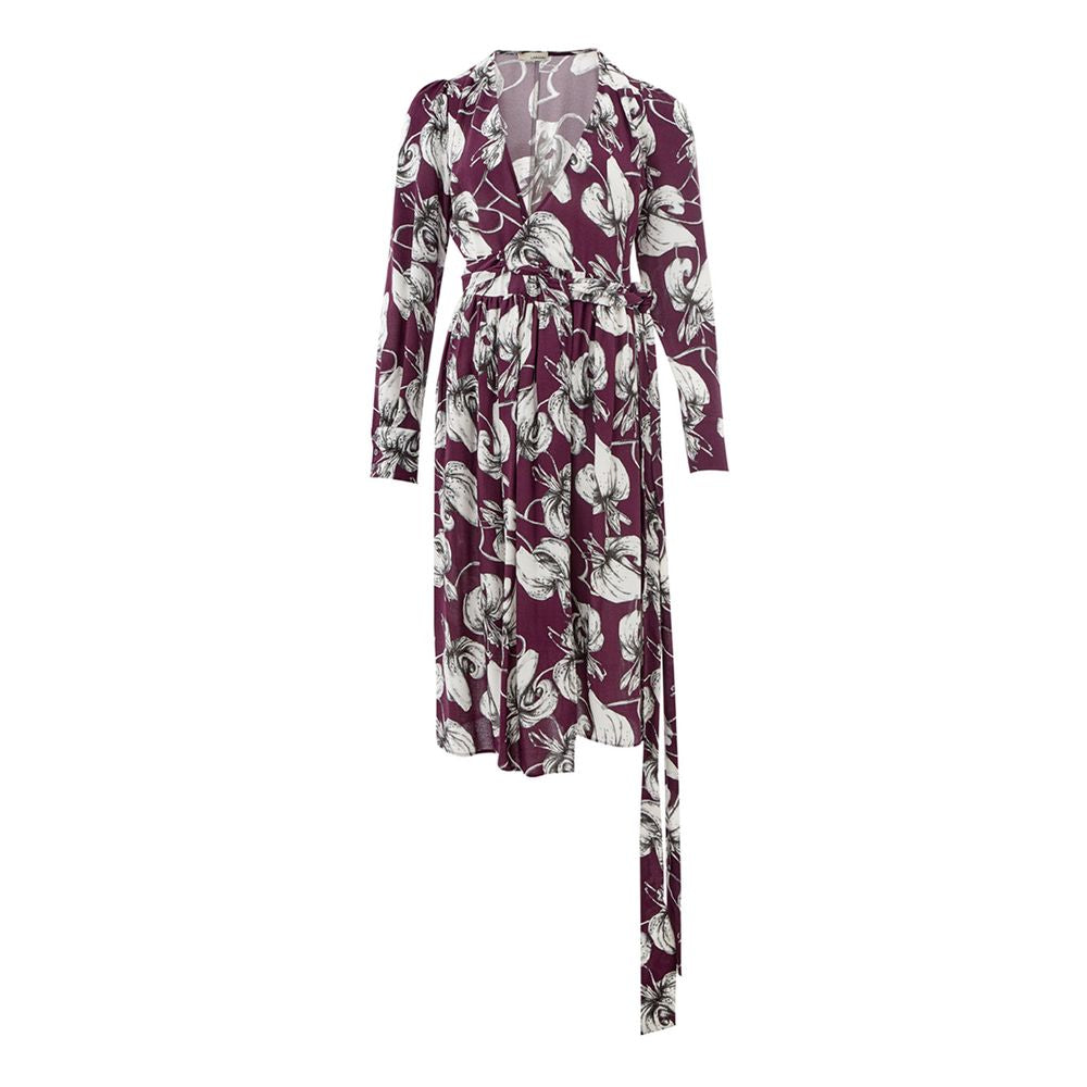 Elegant Purple Viscose Dress - ventzia