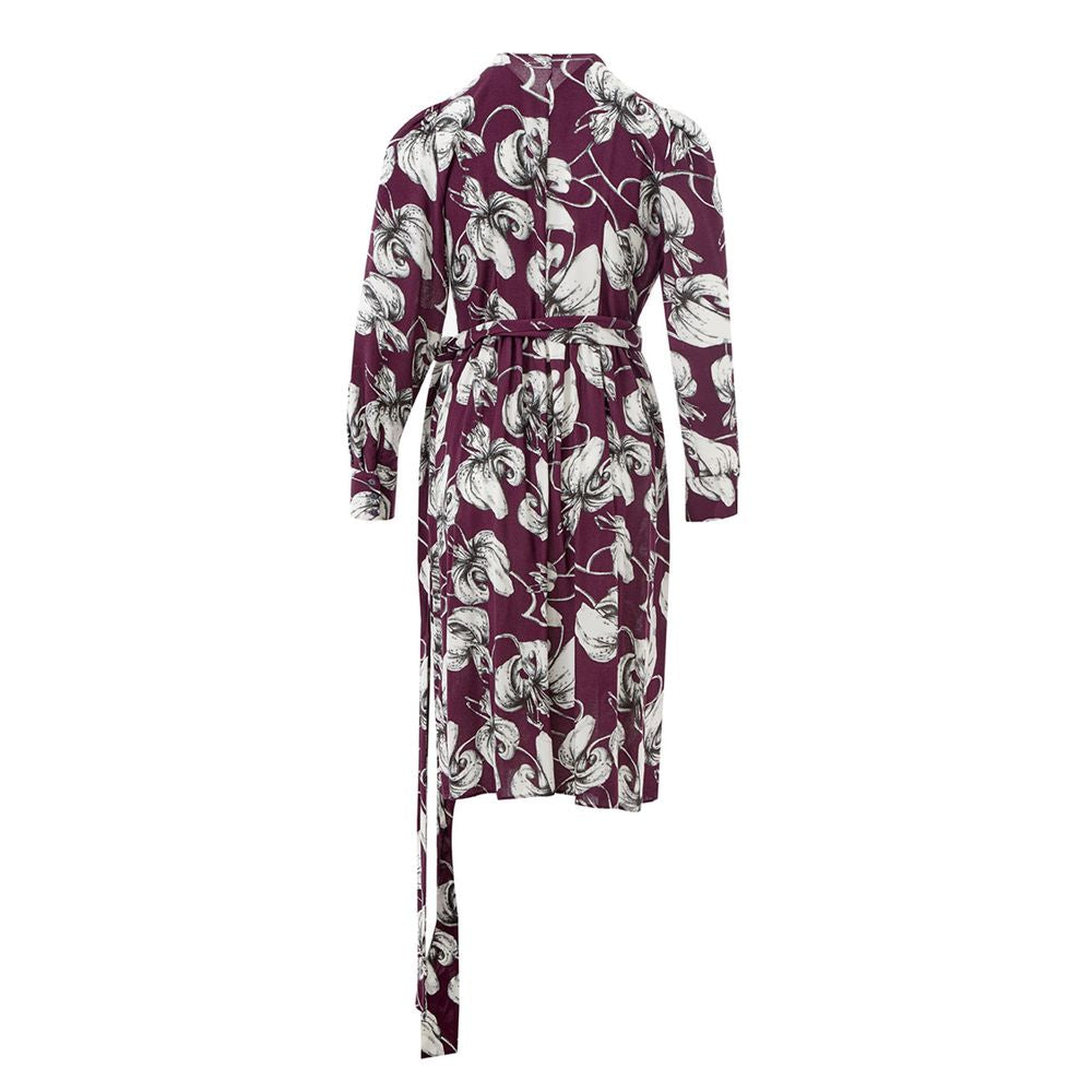 Elegant Purple Viscose Dress - ventzia