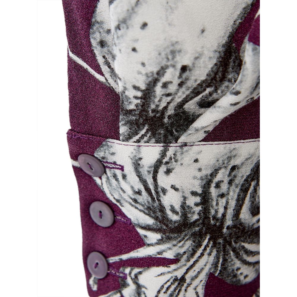 Elegant Purple Viscose Dress - ventzia